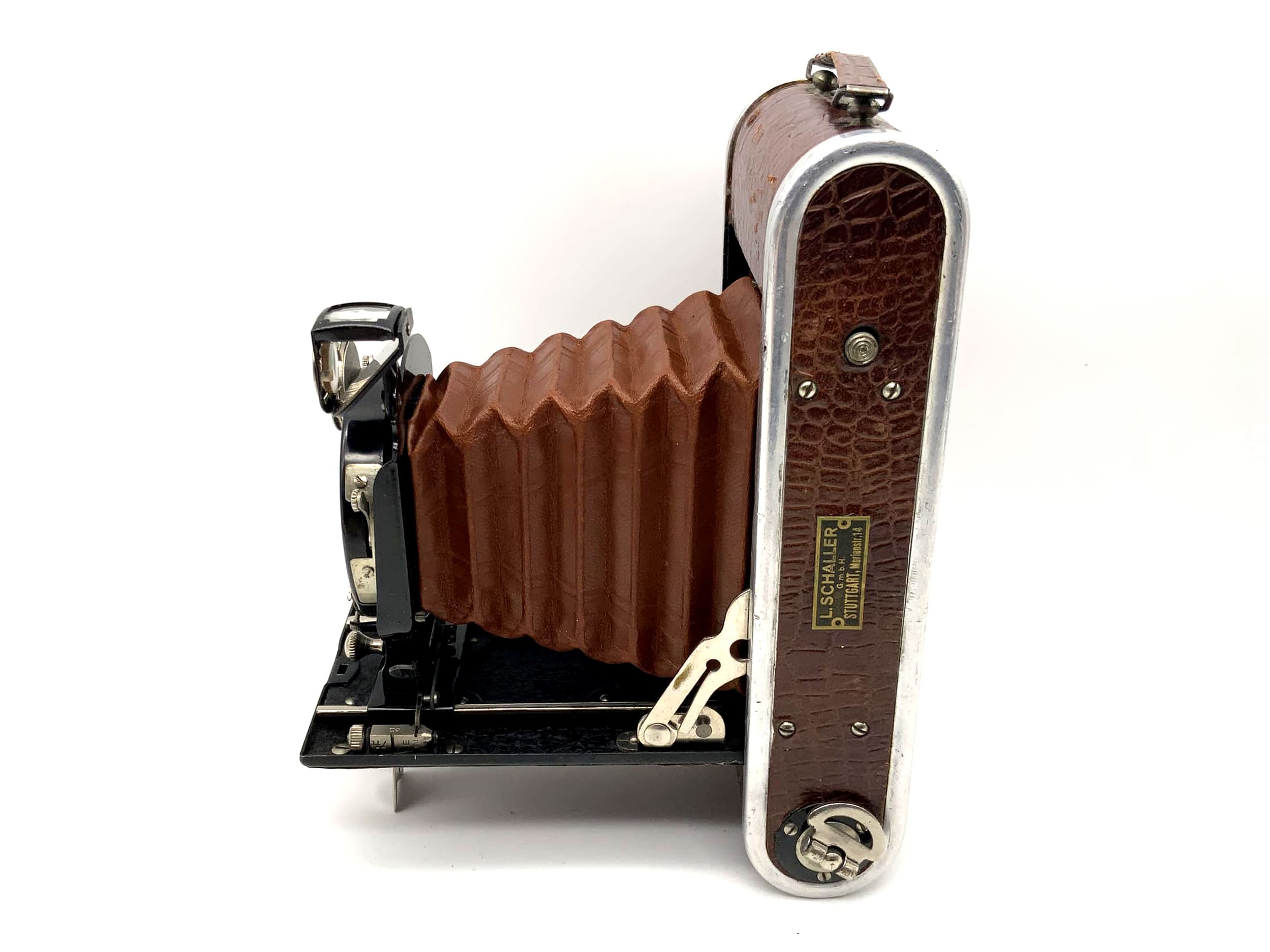 L. Schaller Foth folding camera with double Anastigmat 1:4.5 F=105mm