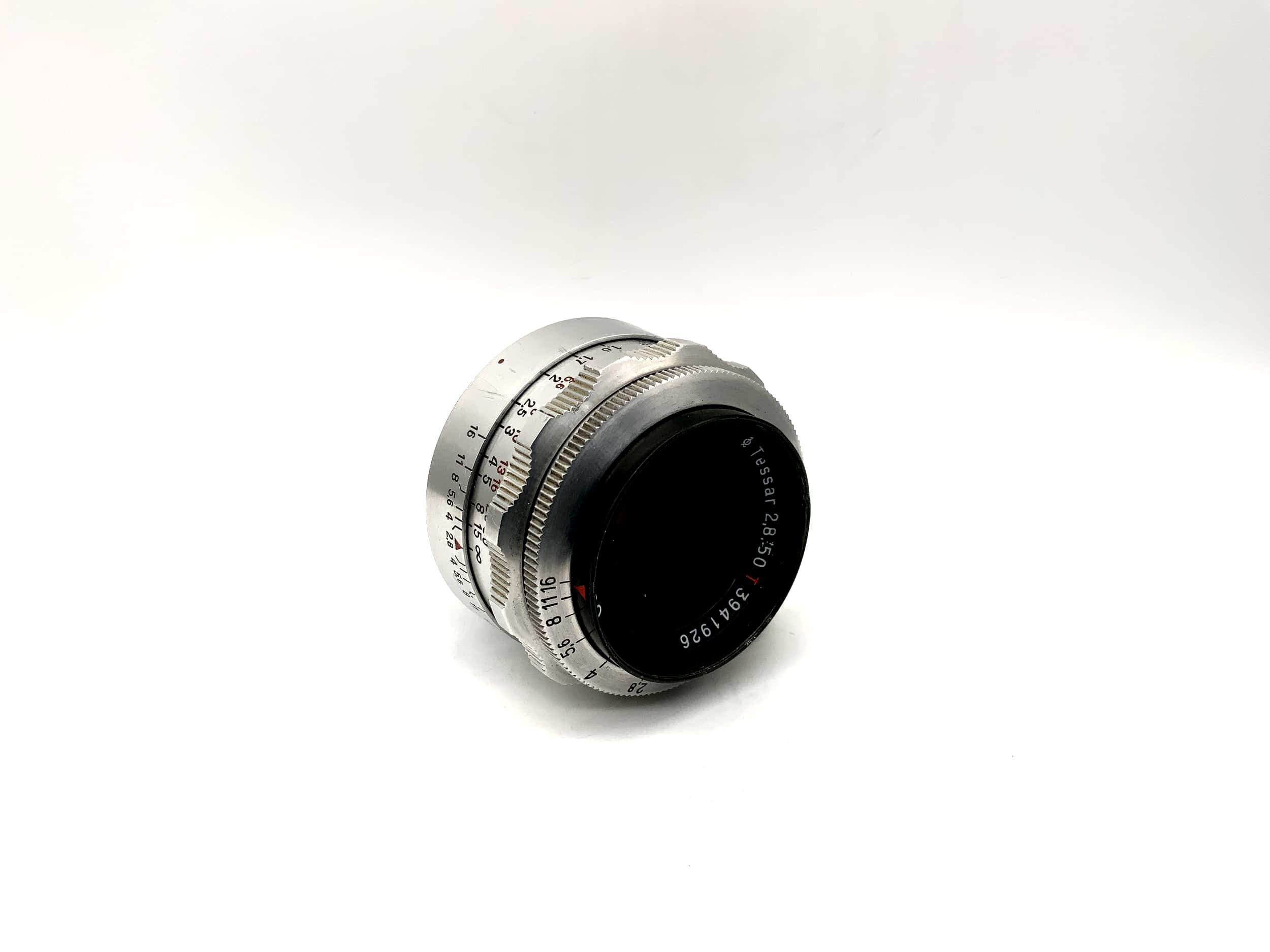 Carl Zeiss 50mm 1:2.8 Lens Tessar 12 Blades red T Camera Lens (Exa)