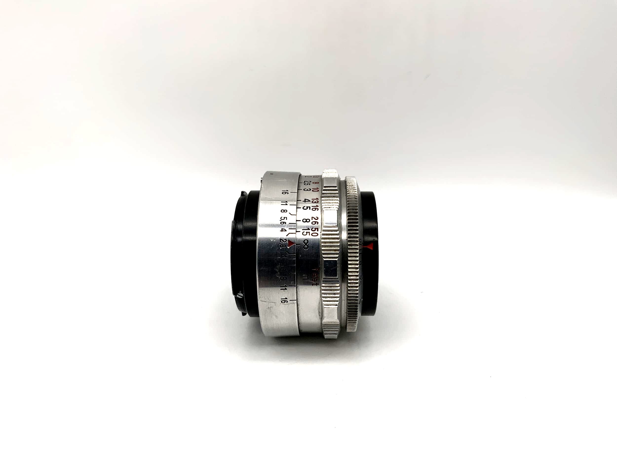 Carl Zeiss 50mm 1:2.8 Lens Tessar 12 Blades red T Camera Lens (Exa)