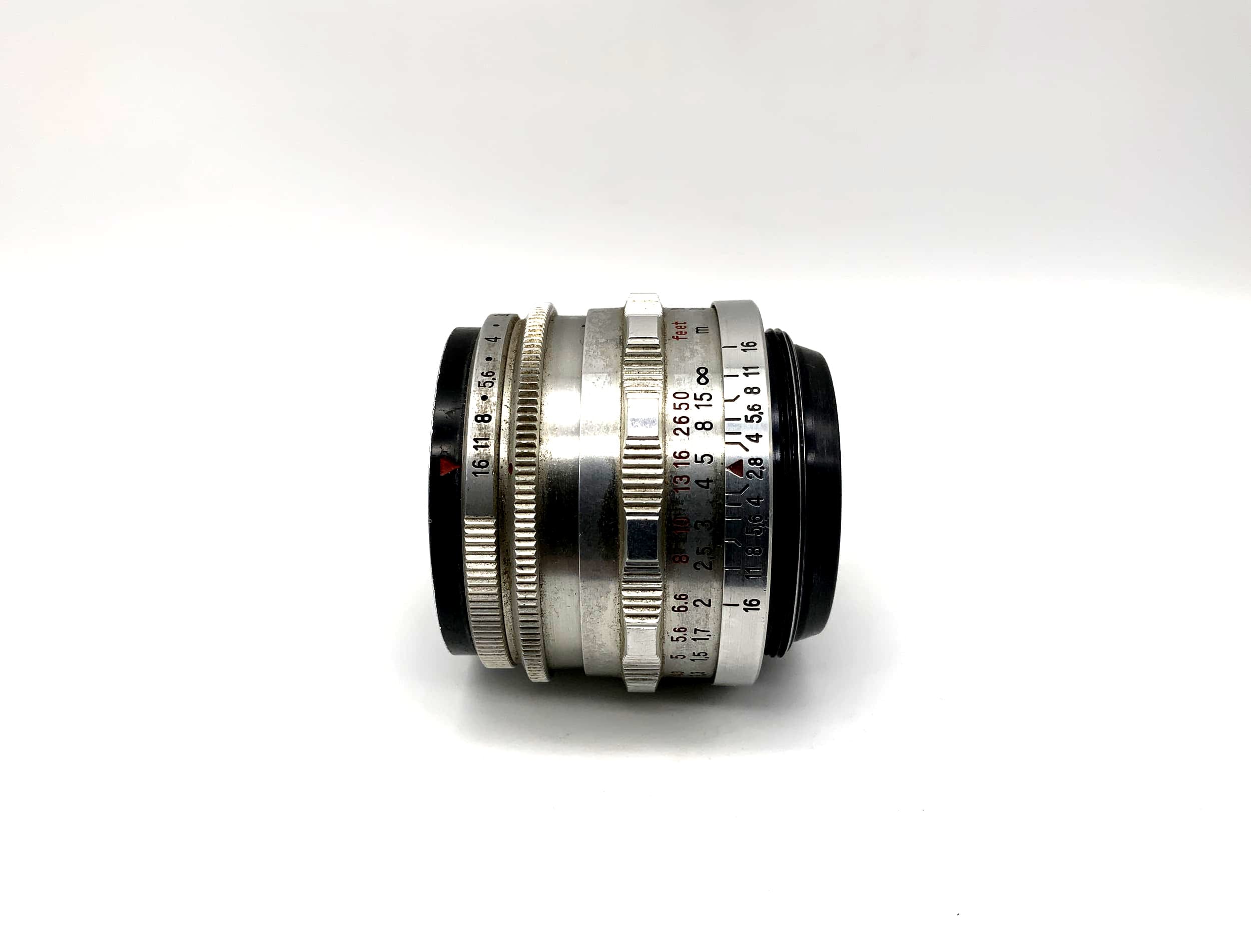 Carl Zeiss 50mm 1:2.8 lens Tessar Q1 compact 12 Blades red T Lens (M42)