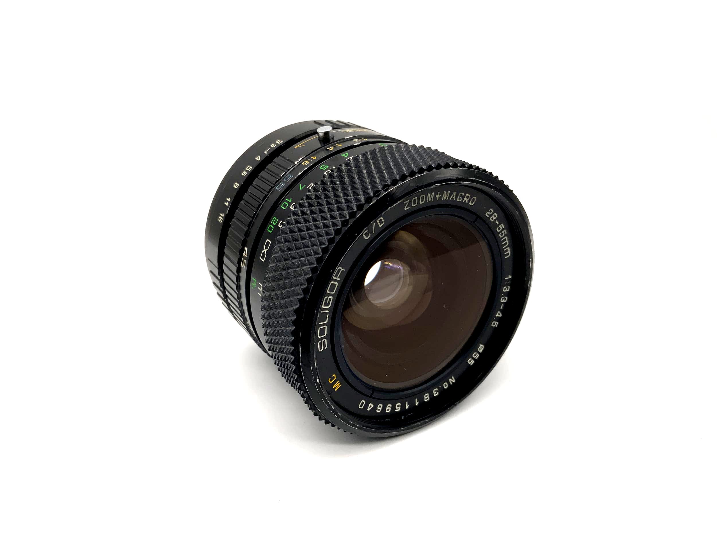 Soligor 28-55mm 1:3.3-4.5 Lens C/D Zoom+Macro MC Camera Lens (Rollei QBM)