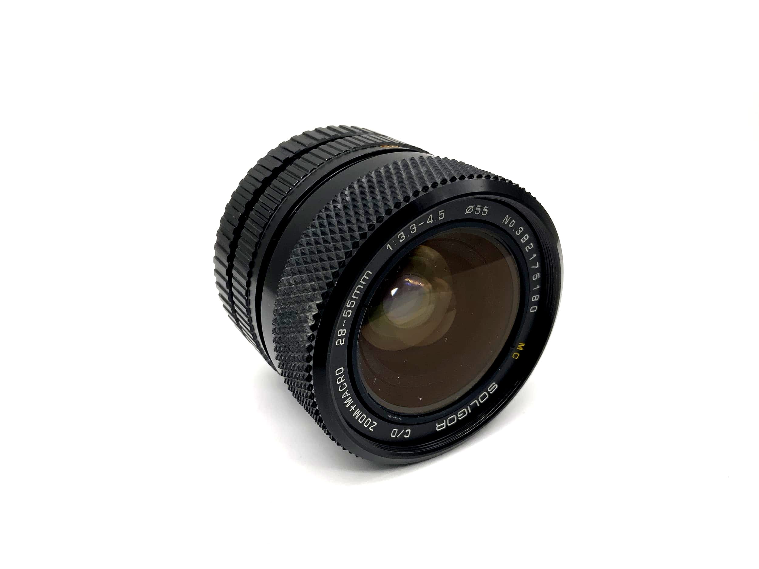 Soligor 28-55mm 1:3.3-4.5 Lens C/D Zoom+Macro MC Lens (Yashica/Contax)