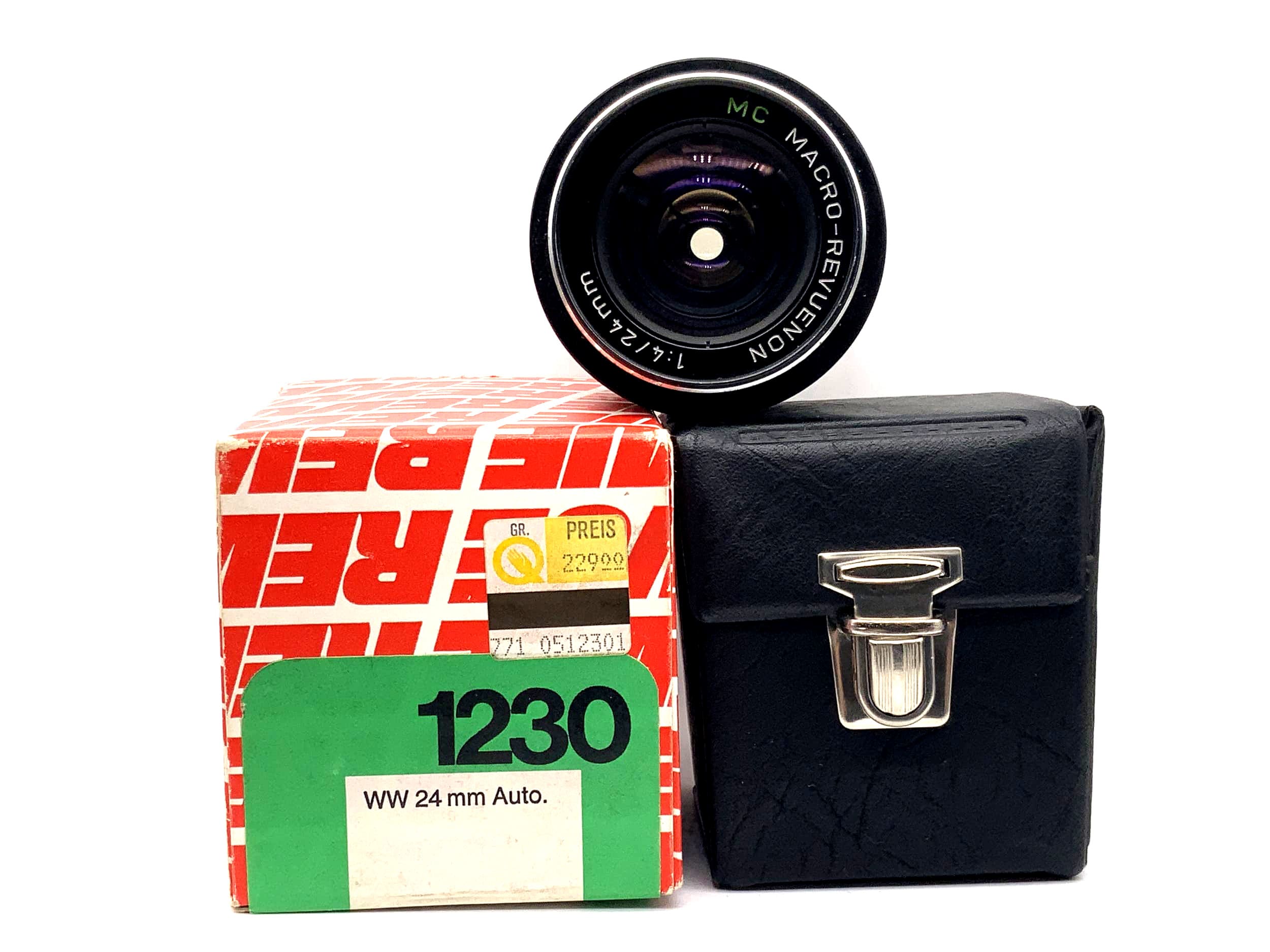 Revue 24mm 1:4 lens MC Macro-Revuenon with original packaging, camera lens (M42)