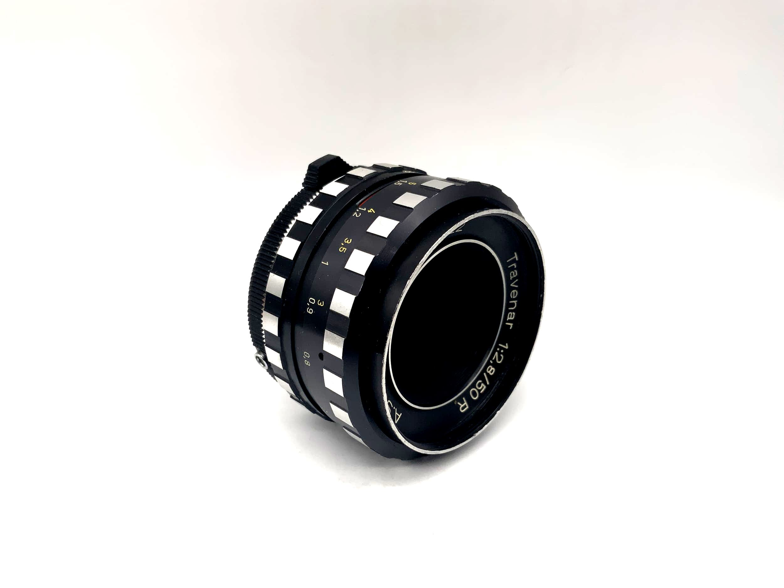 A.Schacht Ulm 50mm 1:2.8 lens Travenar R Zebra Camera Lens (M42)
