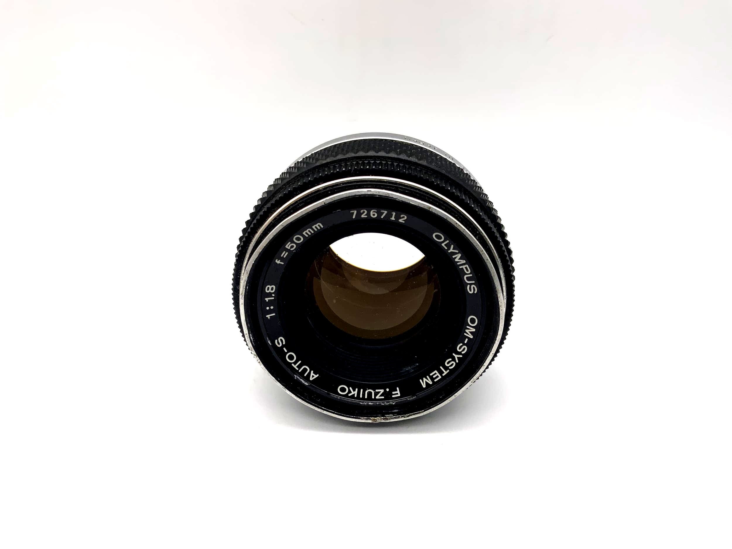 Olympus 50mm 1:1.8 Lens Auto-S OM System F.Zuiko Camera Lens (Olympus OM)