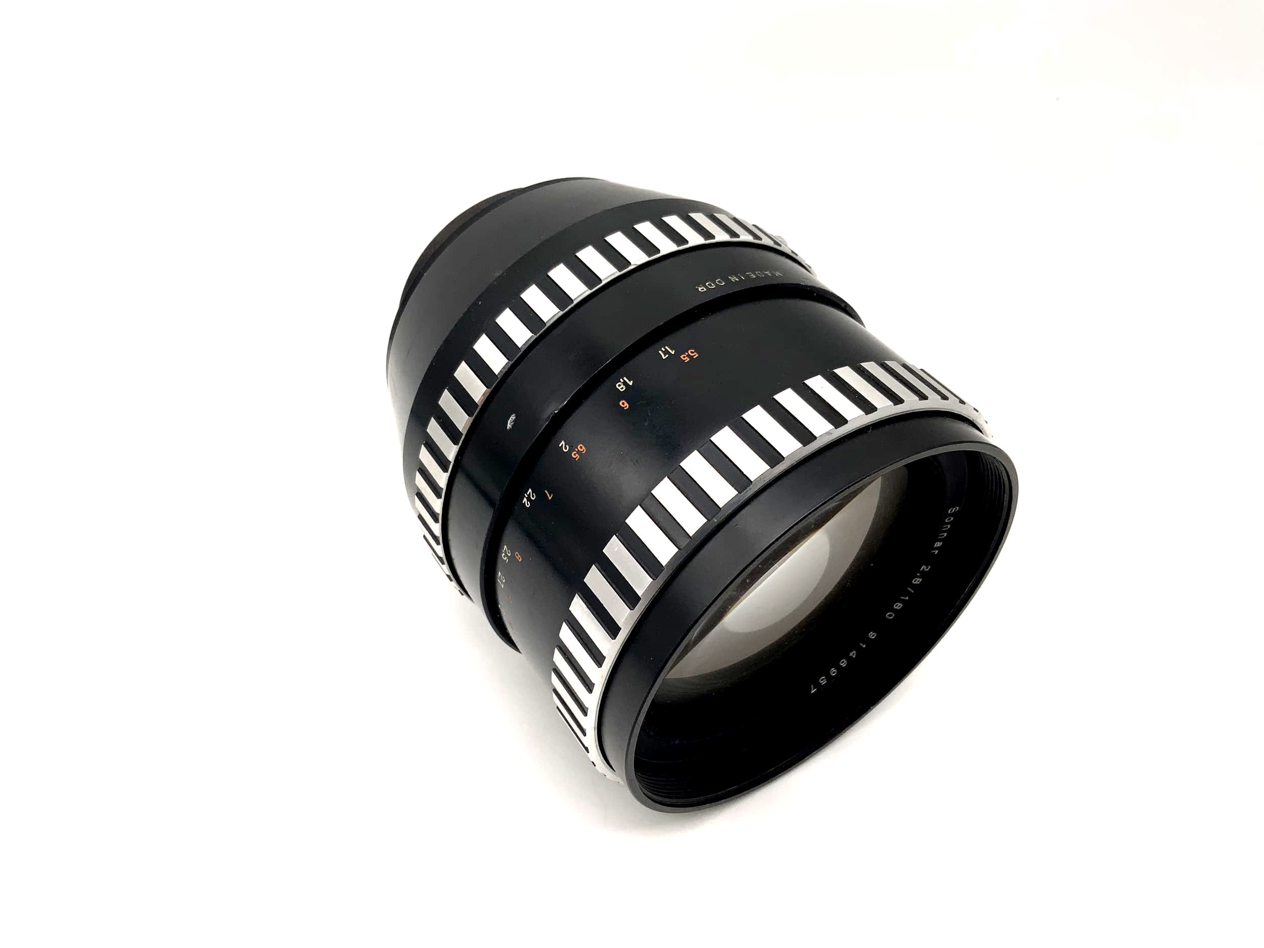 Carl Zeiss 180mm 1:2.8 Lens Sonnar Zebra Camera Lens (Pentacon Six) !Mushroom!