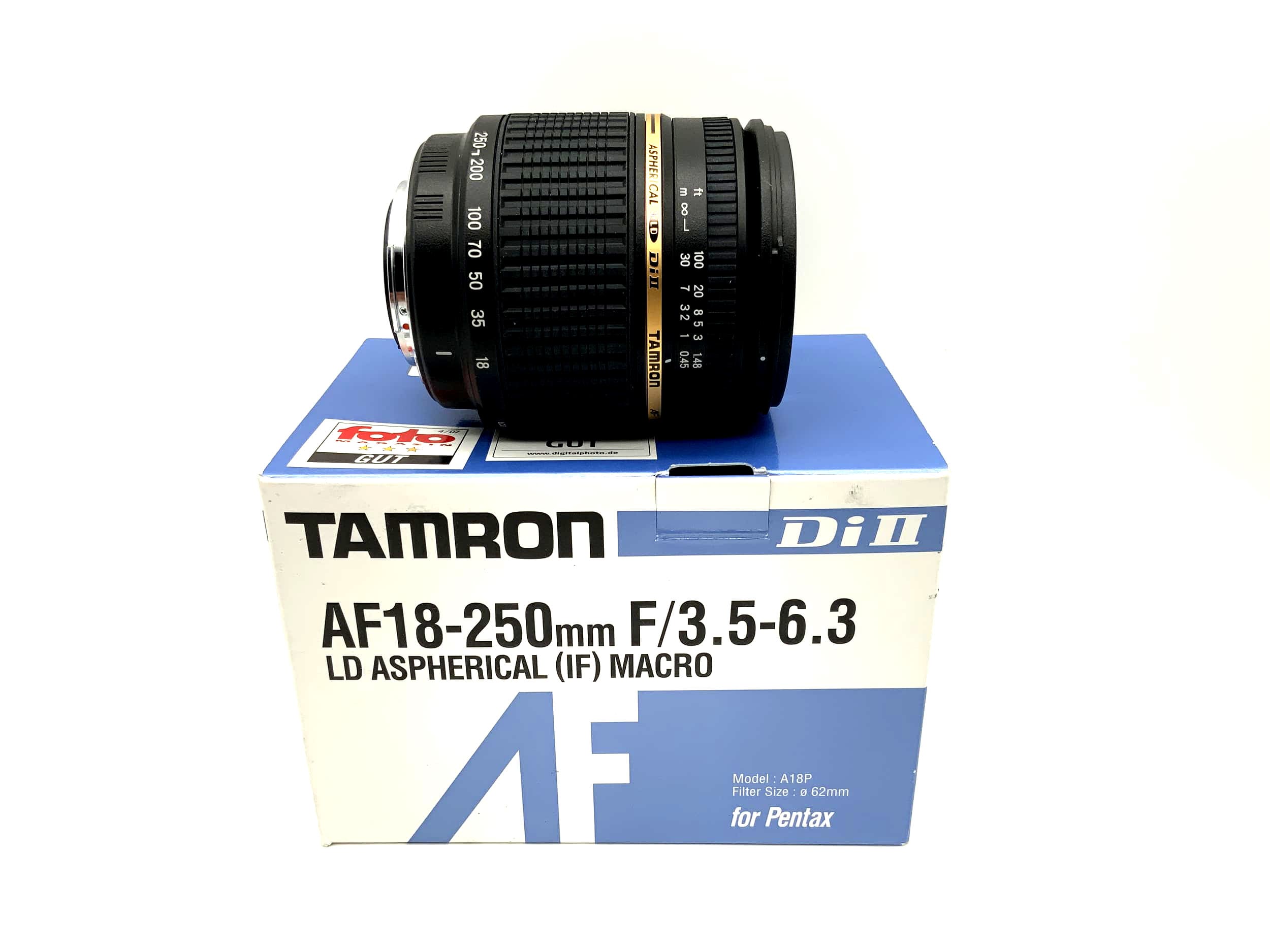 Tamron 18-250mm 1:3.5-6.3 Lens Di II LD Aspherical (IF) Macro (Pentax K AF)