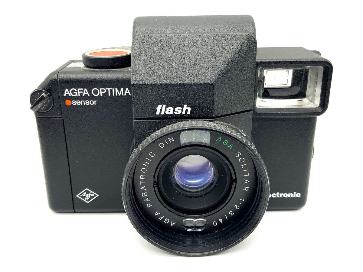 Agfa Optima Flash sensor viewfinder camera with ASA Solitar 1:2.8/40