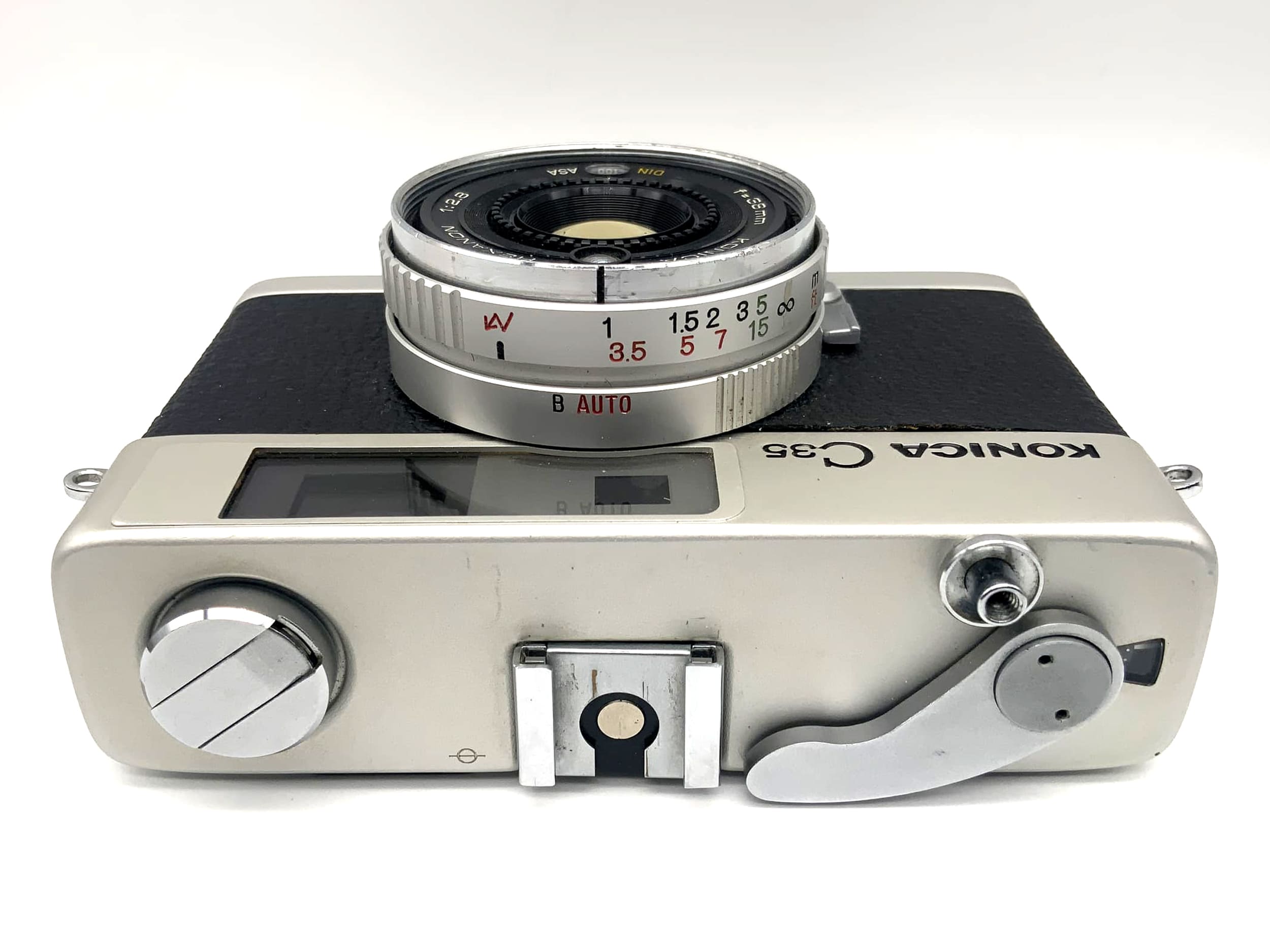 Konica C35 viewfinder camera with Hexanon 1:2.8 f=38mm compact camera analog camera