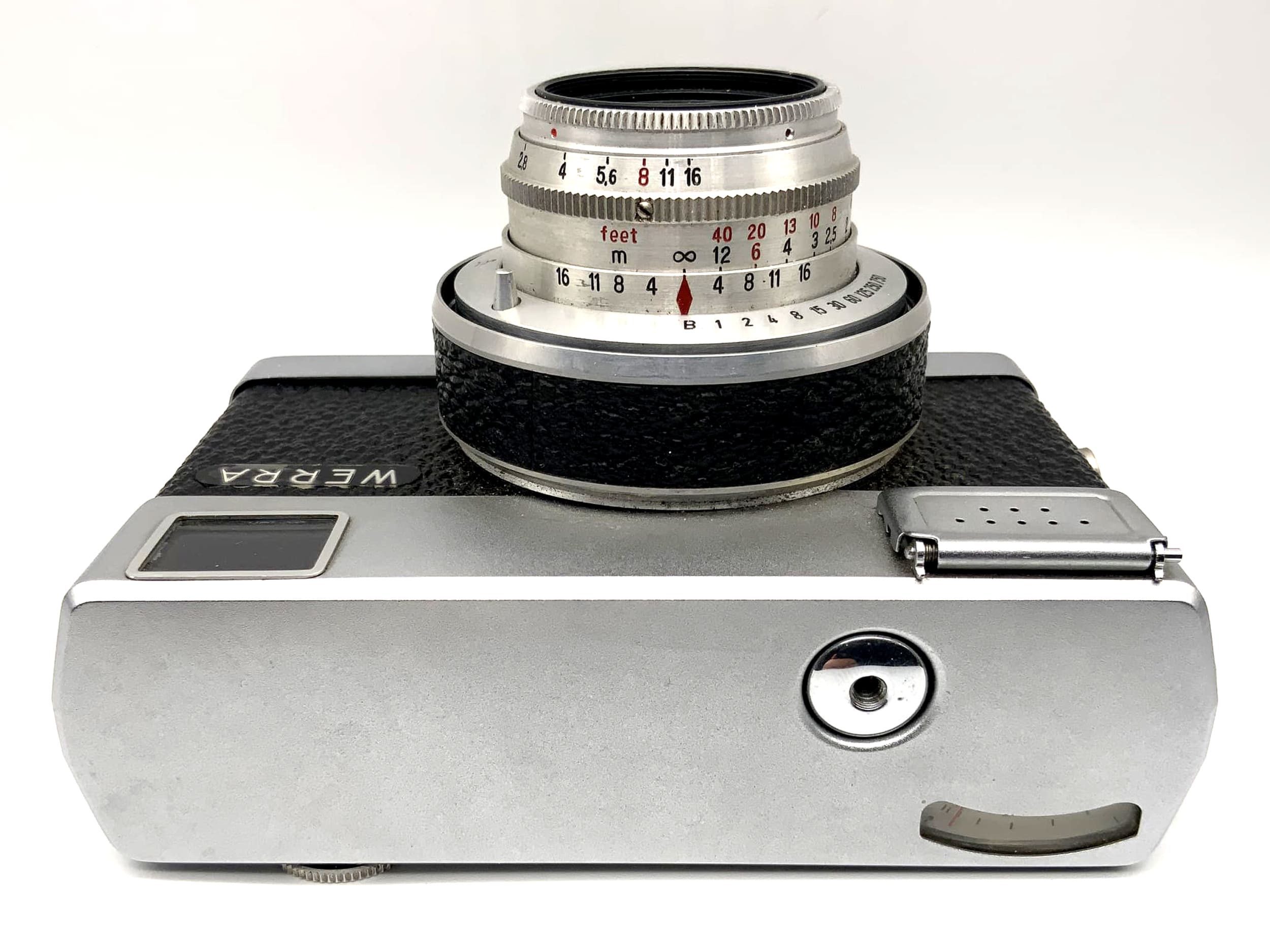 Pentacon Werra viewfinder camera with Carl Zeiss Tessar 2.8/50 Prestor RVS black