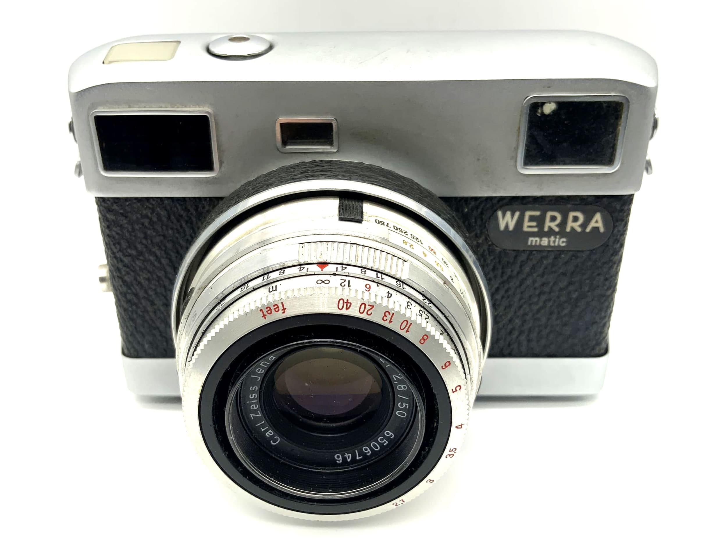 Pentacon Werra matic viewfinder camera with Carl Zeiss Tessar 2.8/50 Prestor RVS