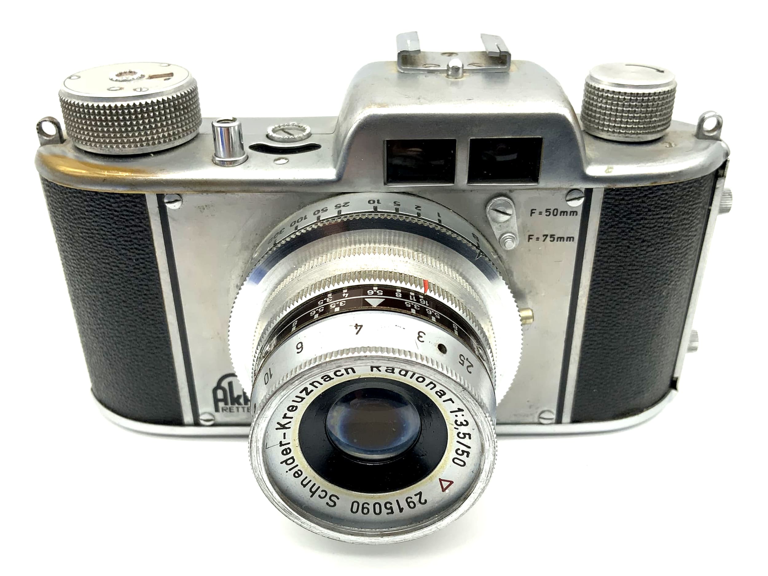 Aka Akarette viewfinder camera with Schneider-Kreuznach Radionar 1:3.5/50