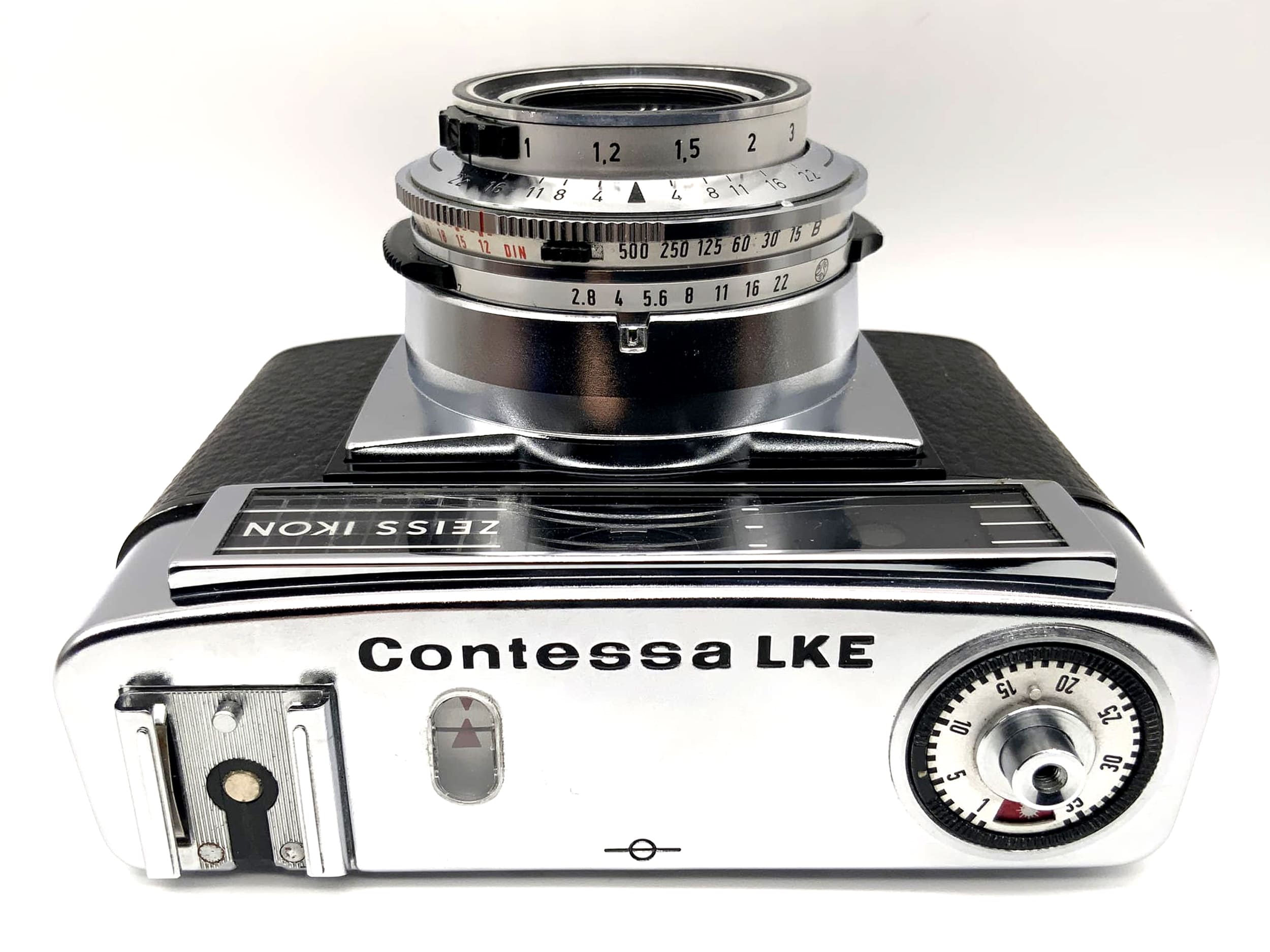 Zeiss Ikon Contessa LKE viewfinder camera + Carl Zeiss Tessar 2.8/50 Prontor 500 LK