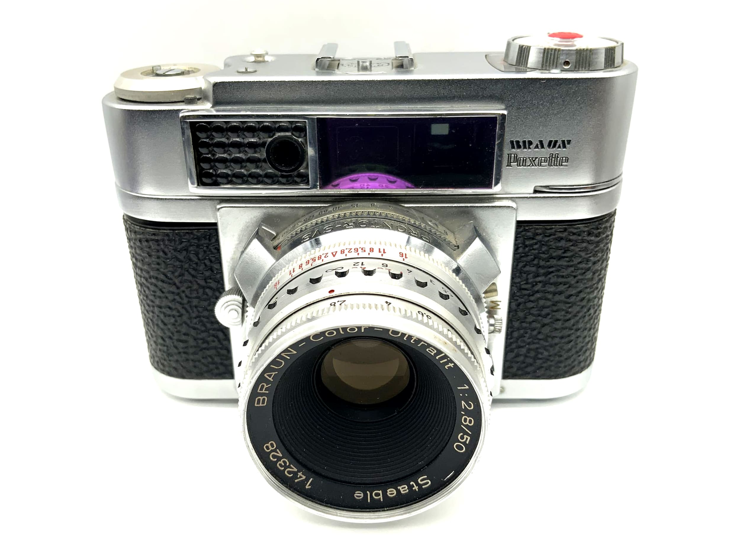 Braun Paxette Super II BL with Staeble Color Ultralit 1:2.8/50 Prontor SVS