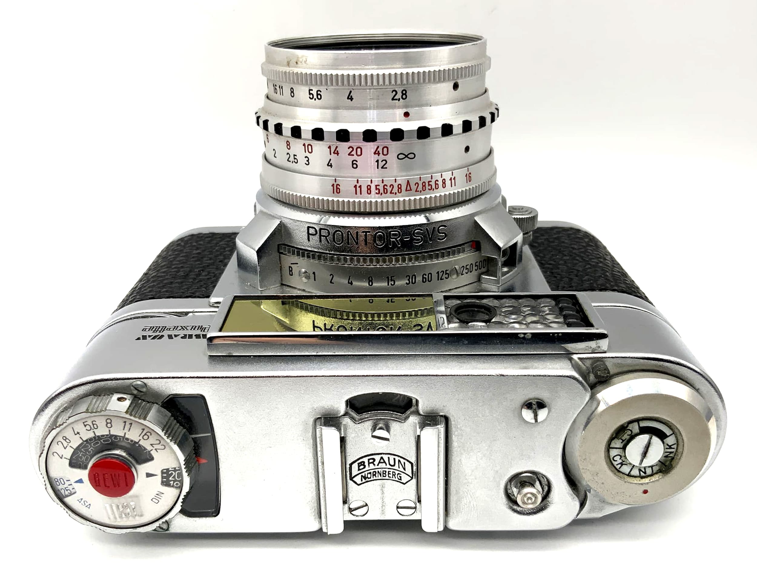 Braun Paxette Super II BL with Staeble Color Ultralit 1:2.8/50 Prontor SVS