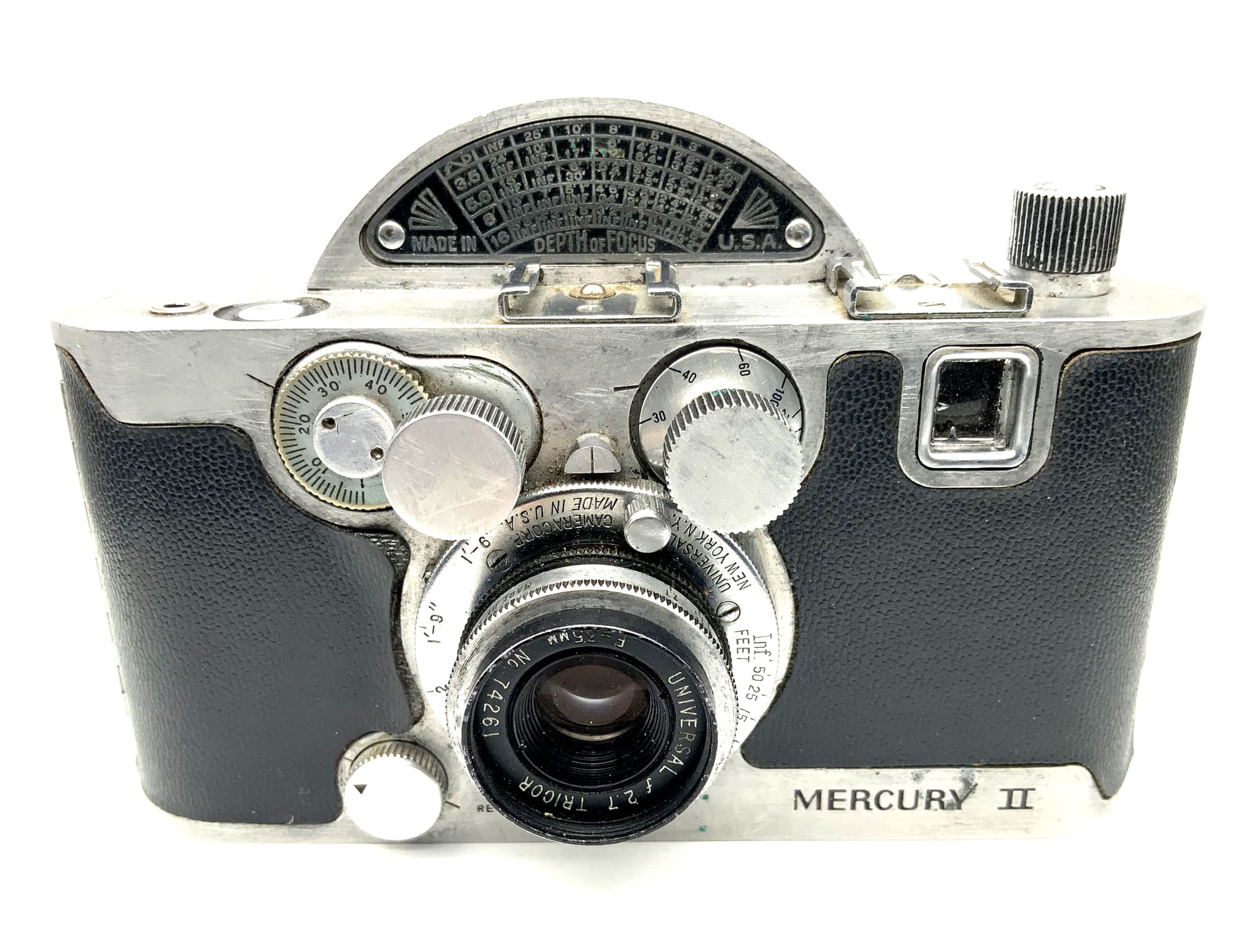 Mercury II viewfinder camera with Universal Tricor 2.7/35 compact camera analog camera