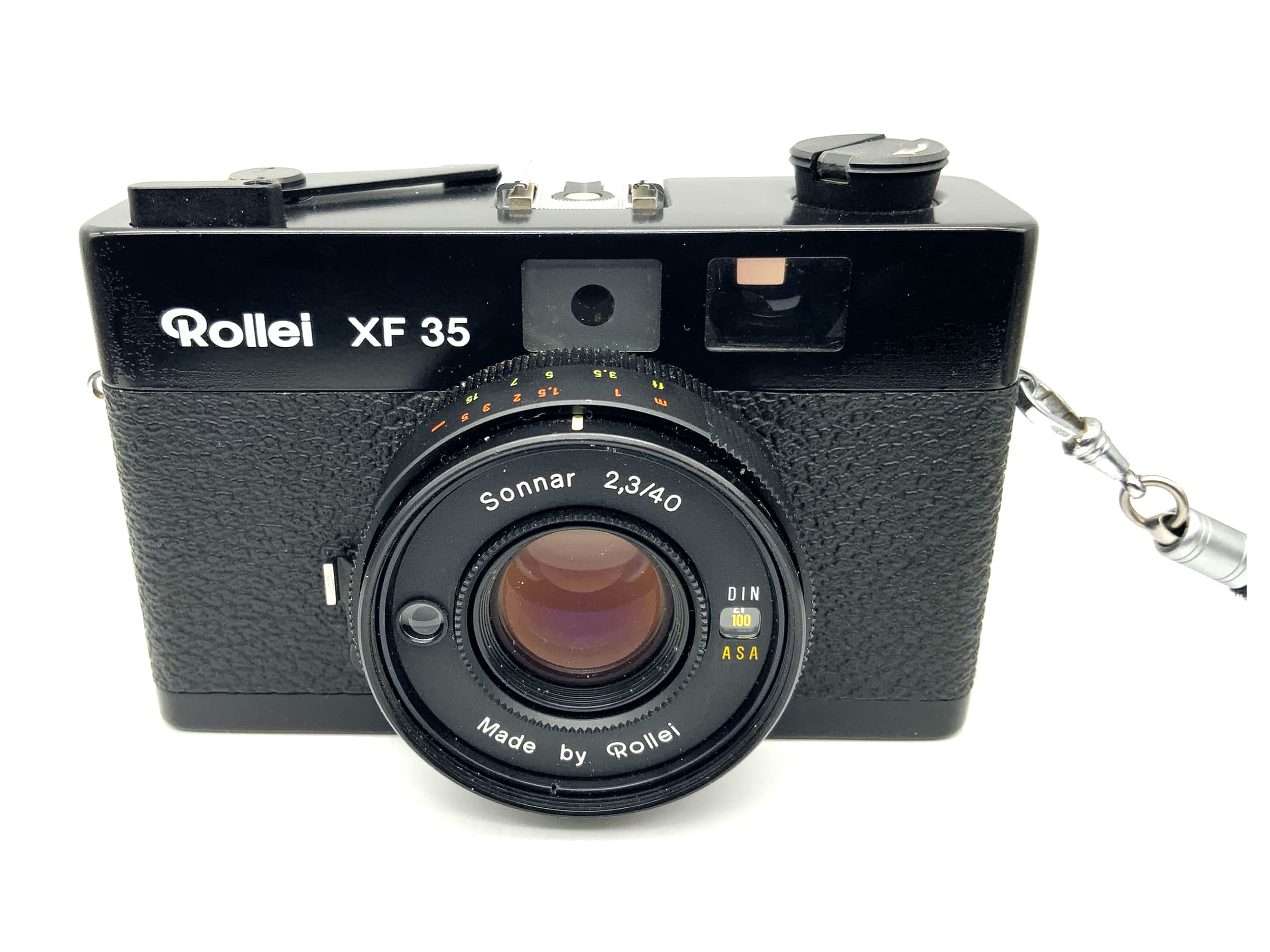 Rollei XF 35 viewfinder camera with Sonnar 2.3/40 lens! Light meter defective!
