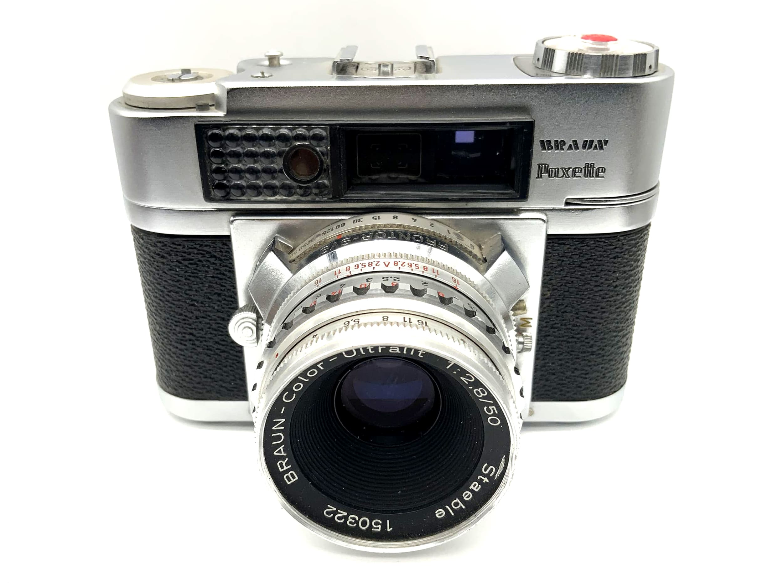 Braun Paxette II BL + Staeble Color-Ultralit 1:2.8/50 Prontor SVS !Beli defective!