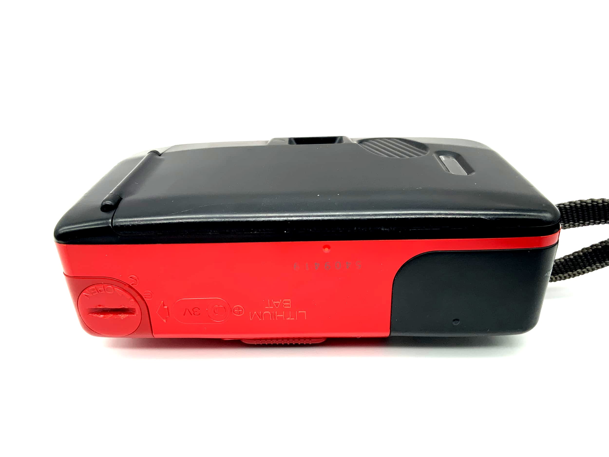 Konica Pop-Super Point&amp;Shoot red Auto Flash Focus Free analog camera 35mm