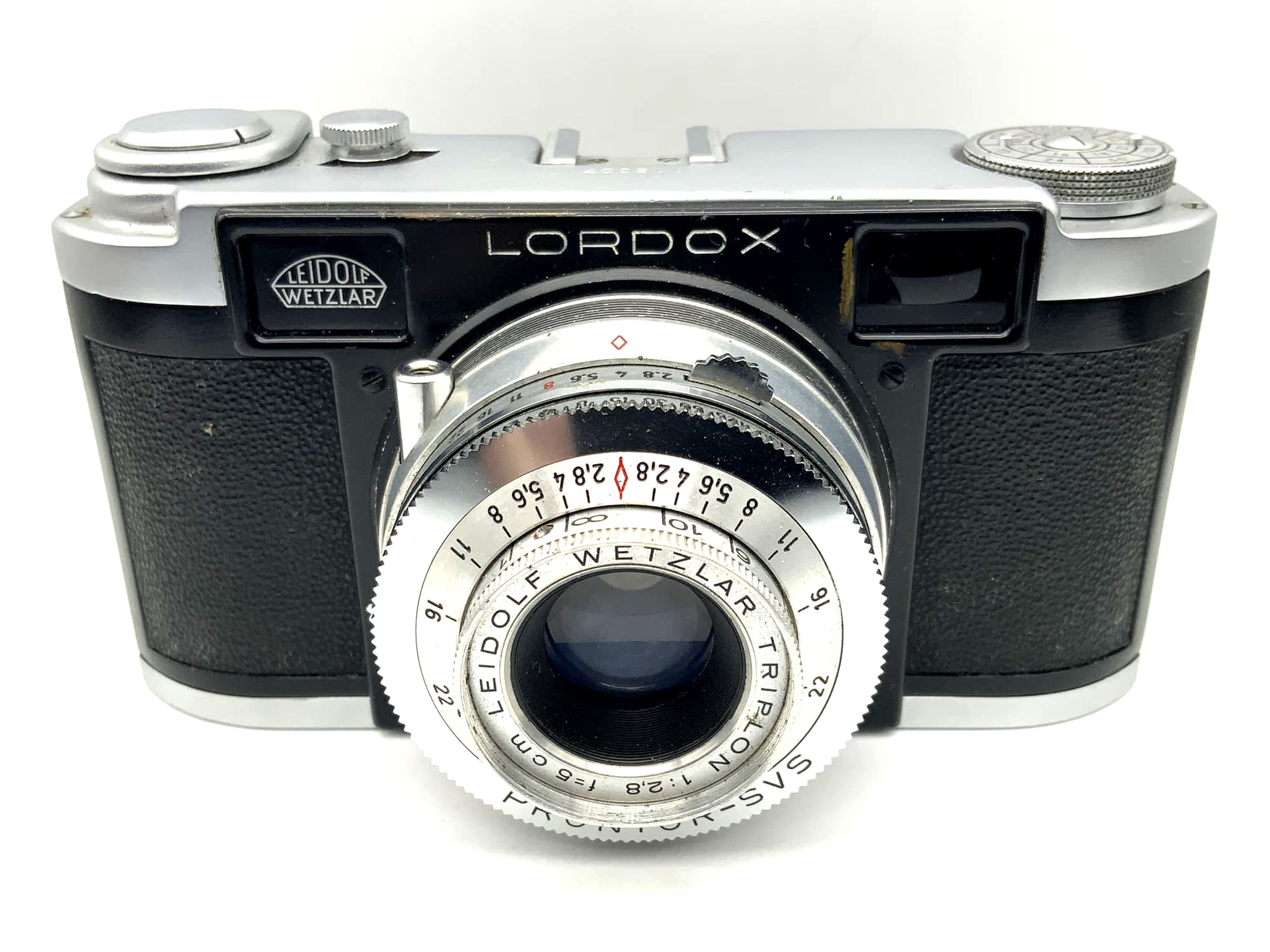 Leidolf Lordox rangefinder camera with Triplon 1:2.8 f=5cm Prontor-SVS 35mm