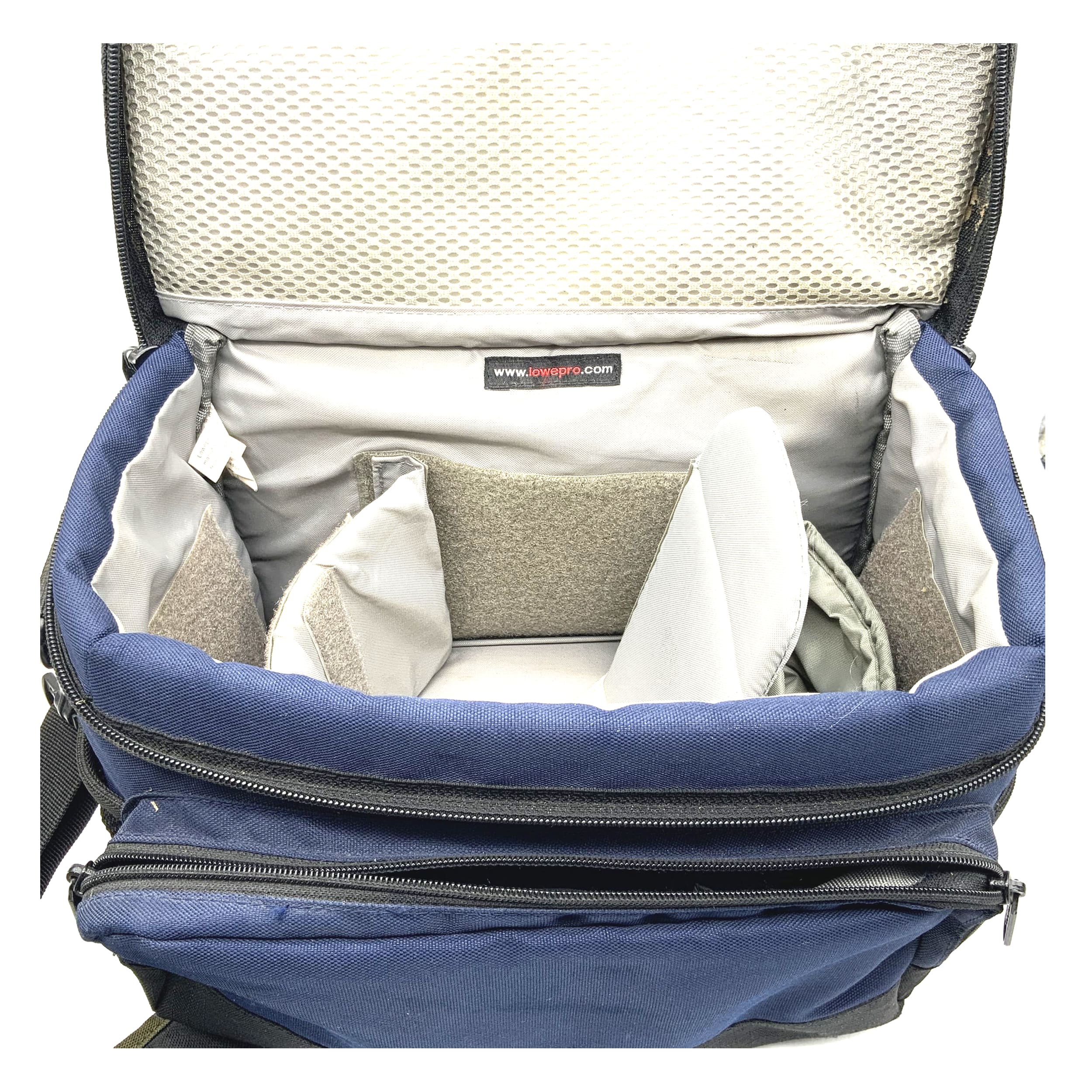 Lowepro Nova 4 camera bag, blue/black, shoulder bag, approx. 30x13x20cm