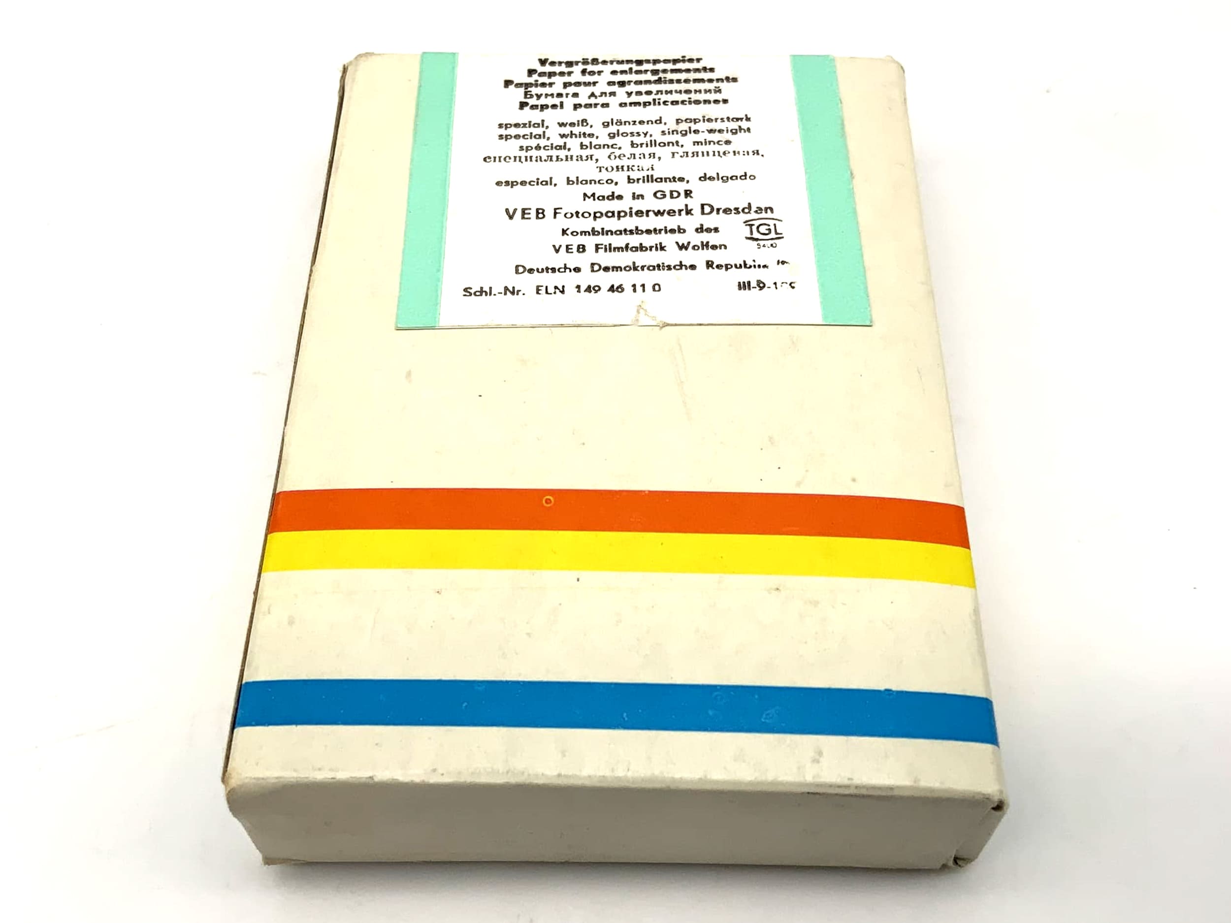 ORWO BS1 photo paper, 100 sheets, 7.4 x 10.5 cm, new, universal BS1 enlarging paper