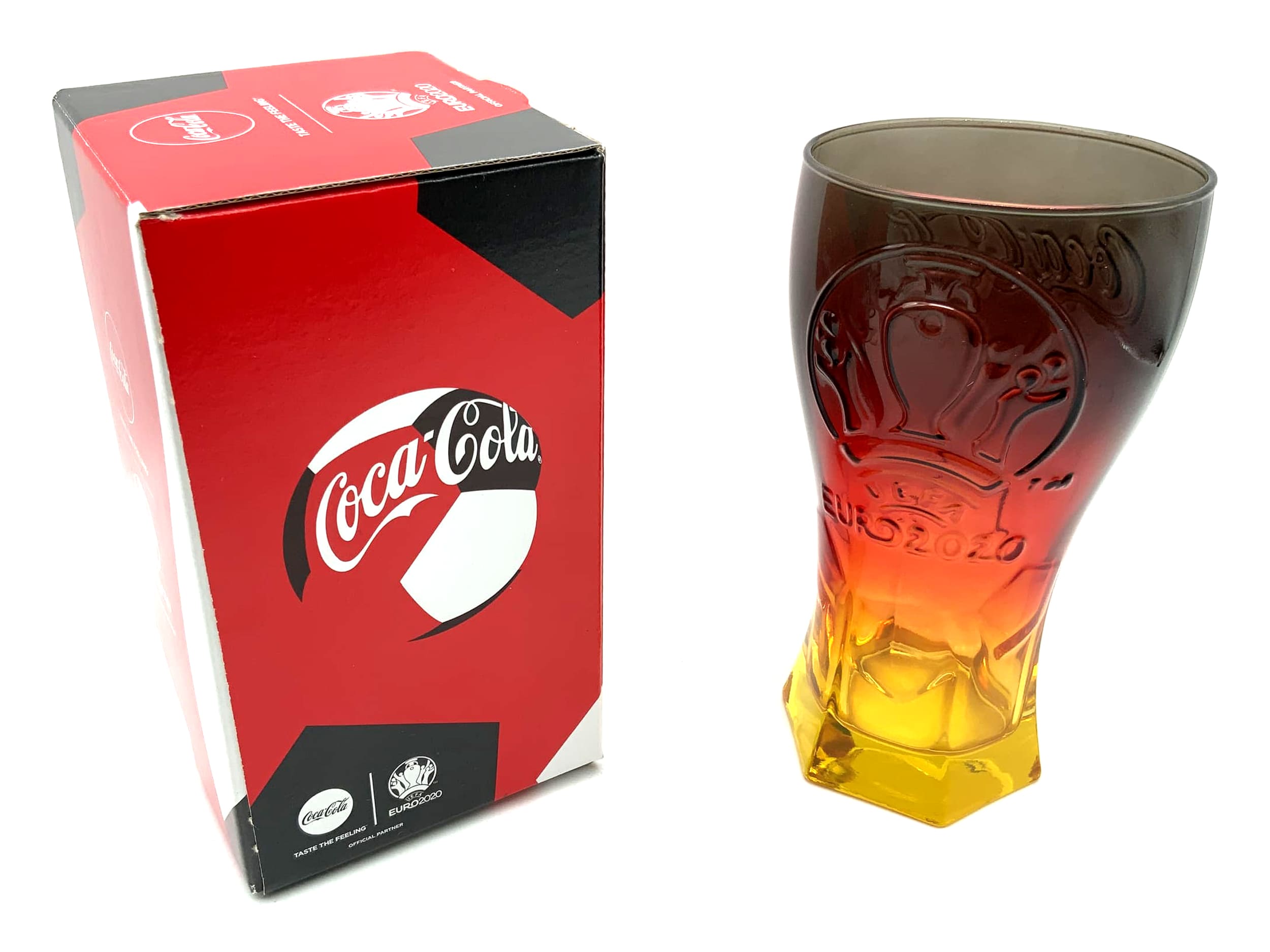 McDonald's Coca-Cola Glass Euro 2020 black, red, gold European Championship