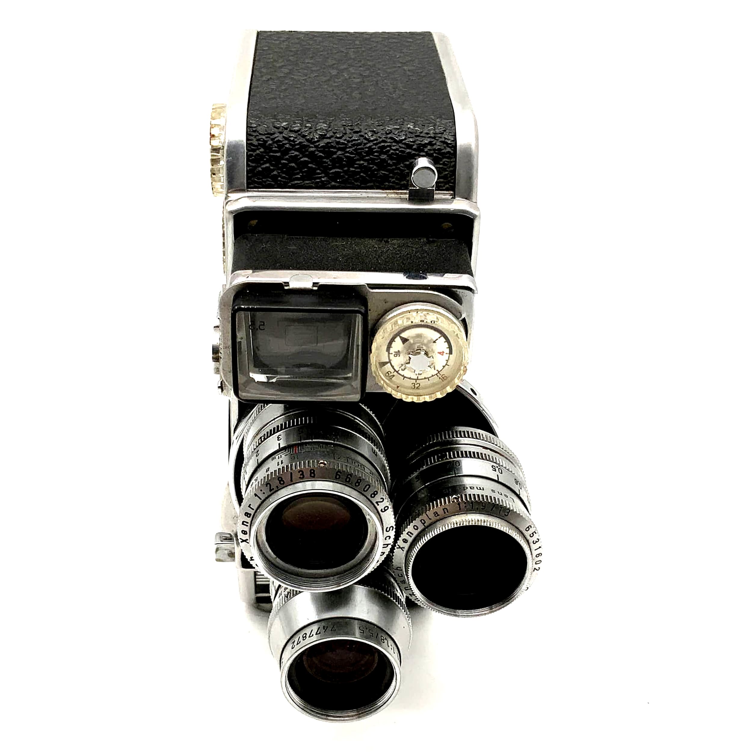 Bolex D8L Paillard film camera with Xenar, Xenoplan, Cinegon Super 8 camera