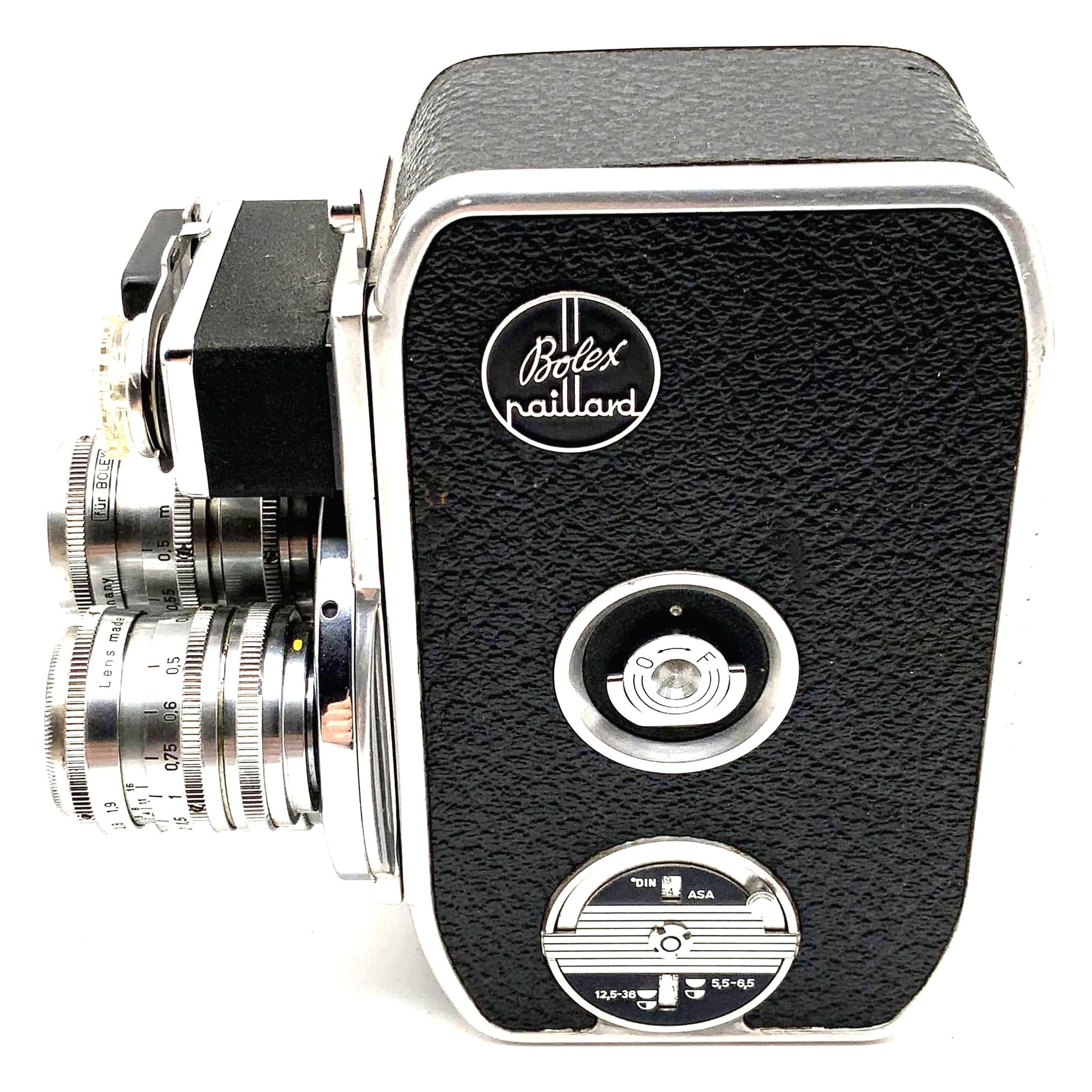 Bolex D8L Paillard film camera with Xenar, Xenoplan, Cinegon Super 8 camera