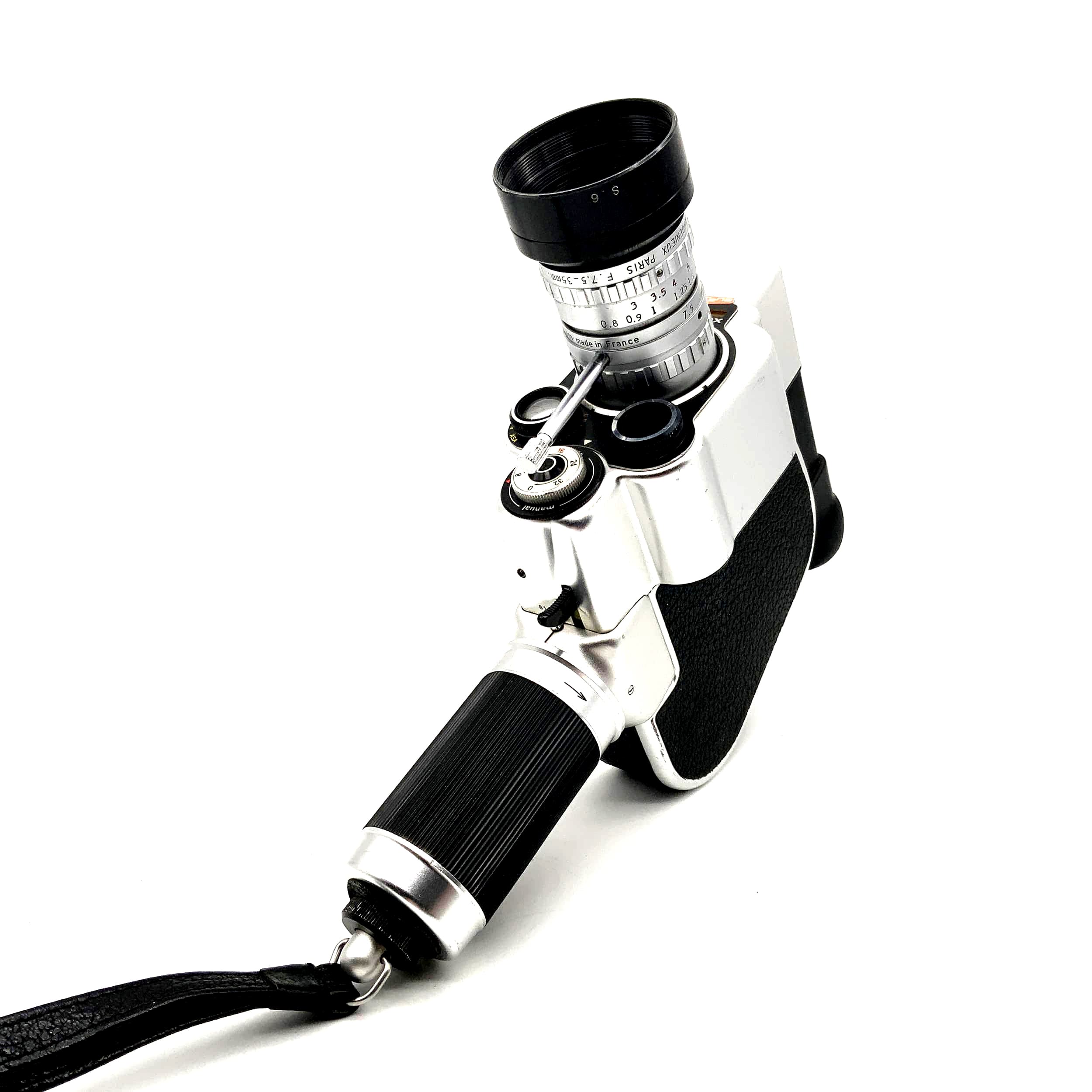 Carena Zoomex film camera with Angenieux Type K2 1.8//7.5-35mm dual 8mm camera