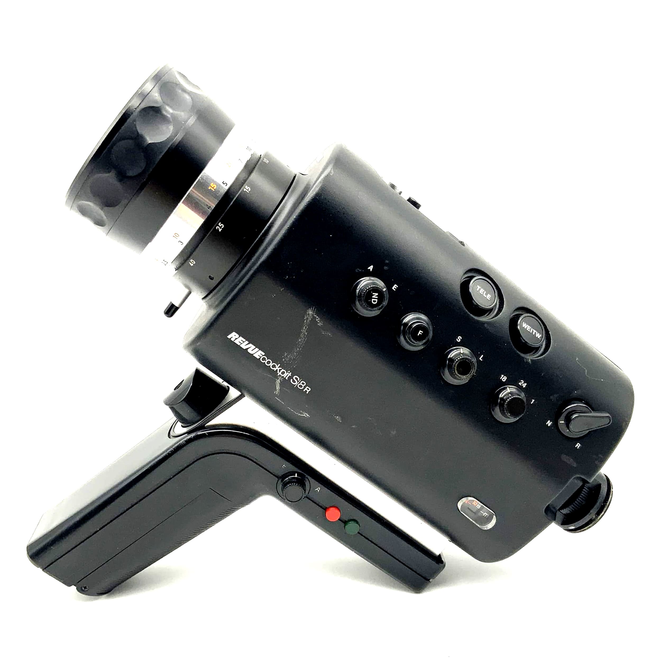 Revue cockpit S/8R film camera with reflex zoom F:1.7 f=7.5-60mm Super 8 camera