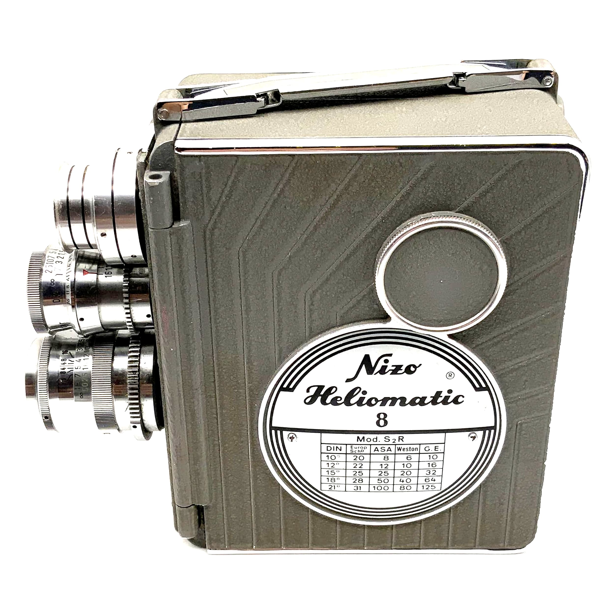 Braun Nizo Heliomatic 8 S2R film camera with Euron 1:2.8 f=37.5mm Super 8 lens