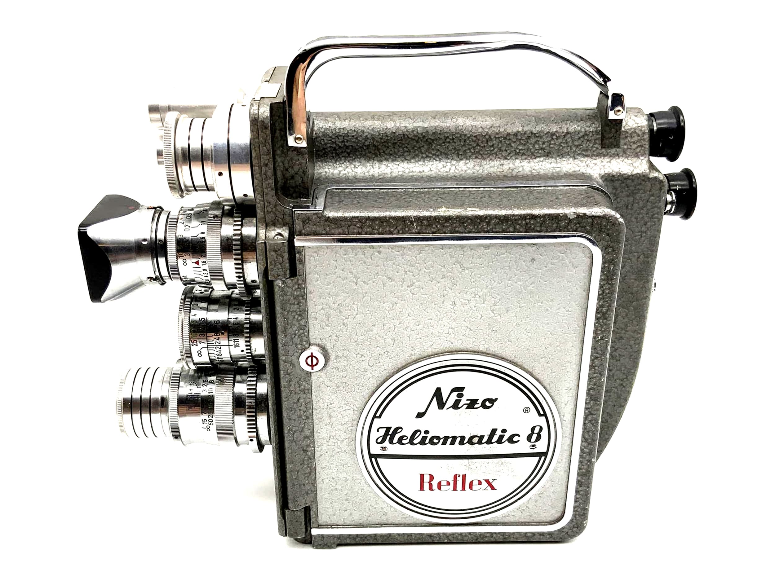 Braun Nizo Heliomatic 8 Reflex film camera with lenses Super 8 camera