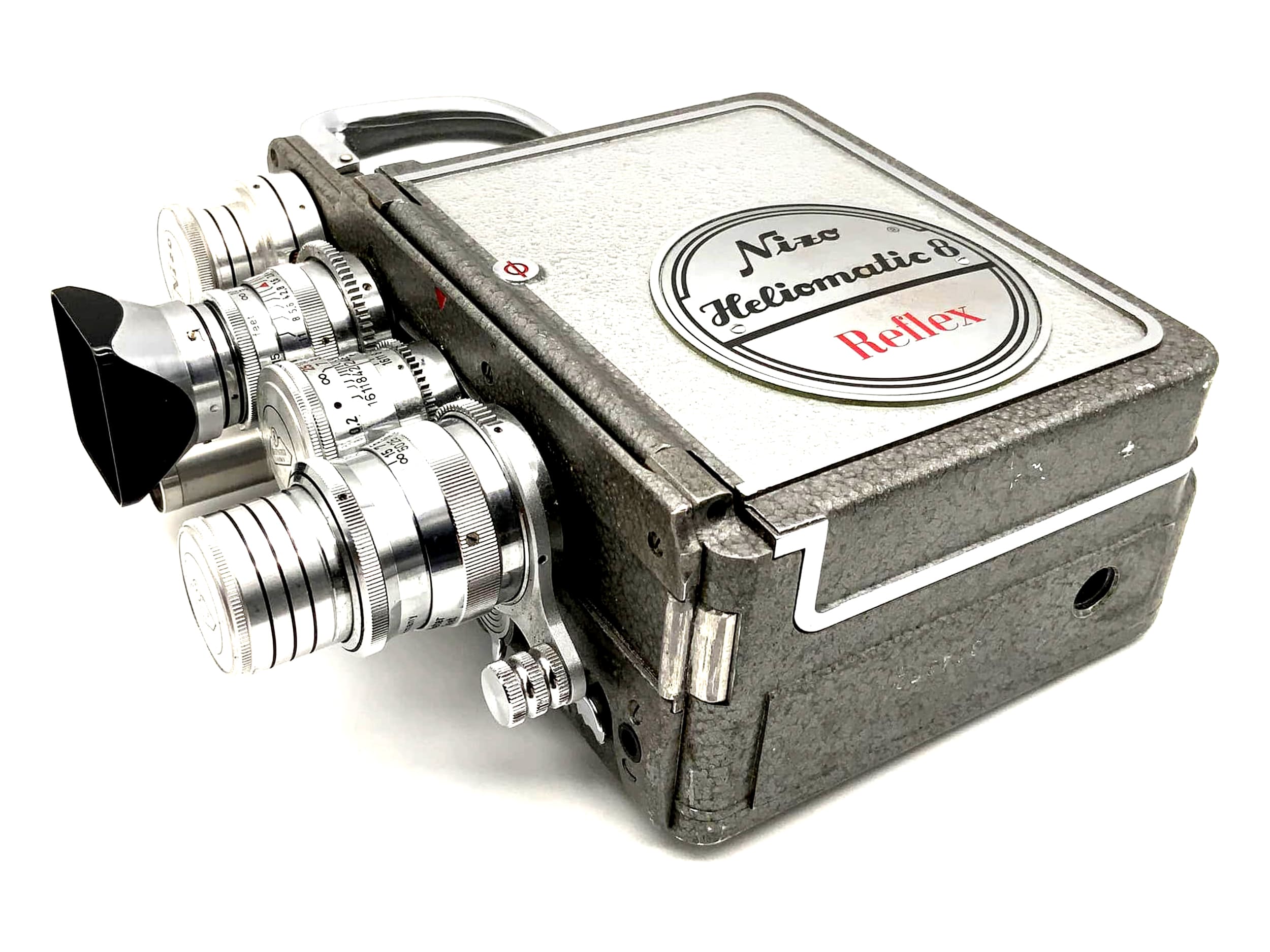 Braun Nizo Heliomatic 8 Reflex film camera with lenses Super 8 camera