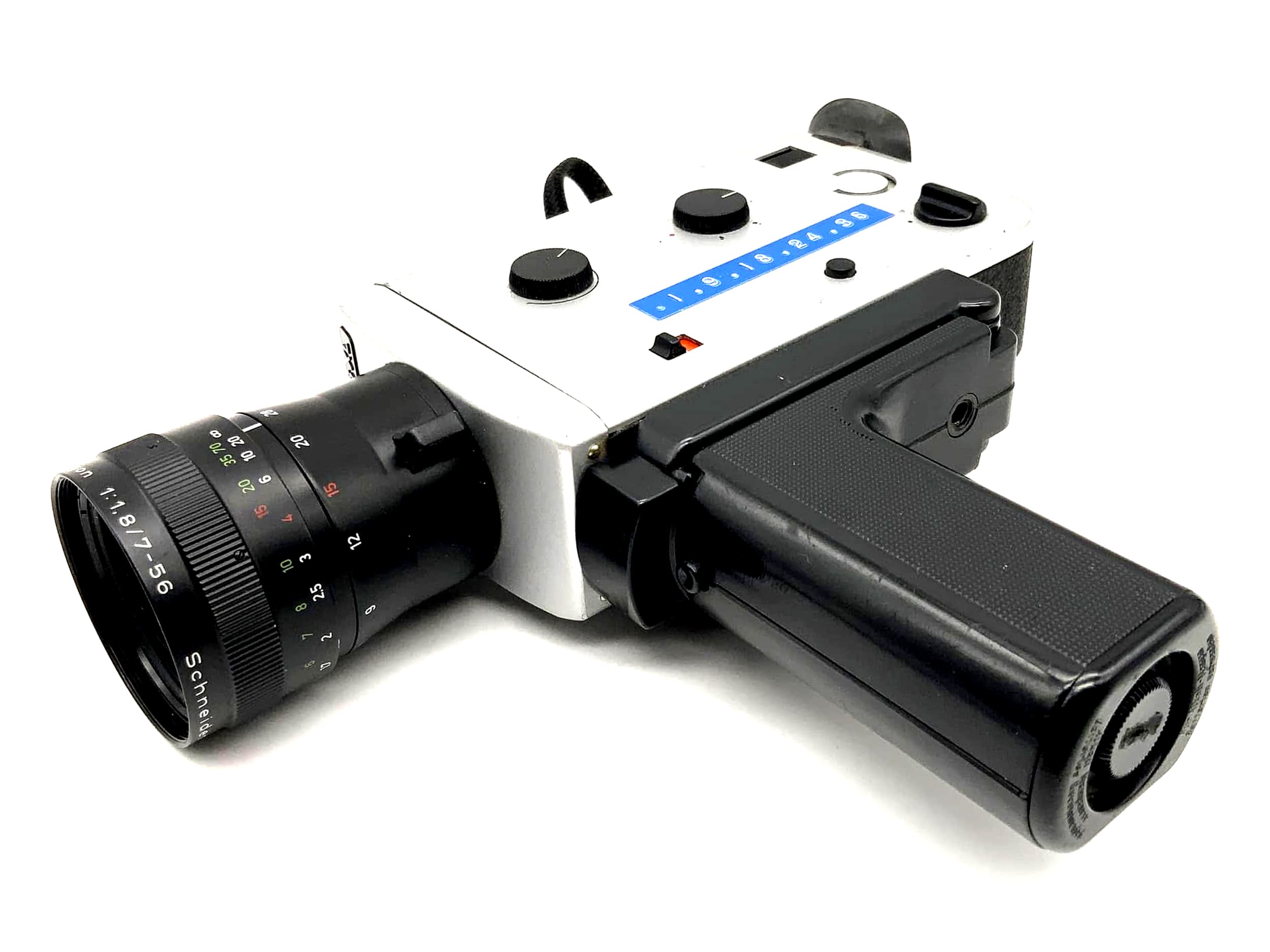 Braun Nizo 156 XL film camera with Schneider-Kreuznach Variogon 1:1.8/7-56 Super 8 lens