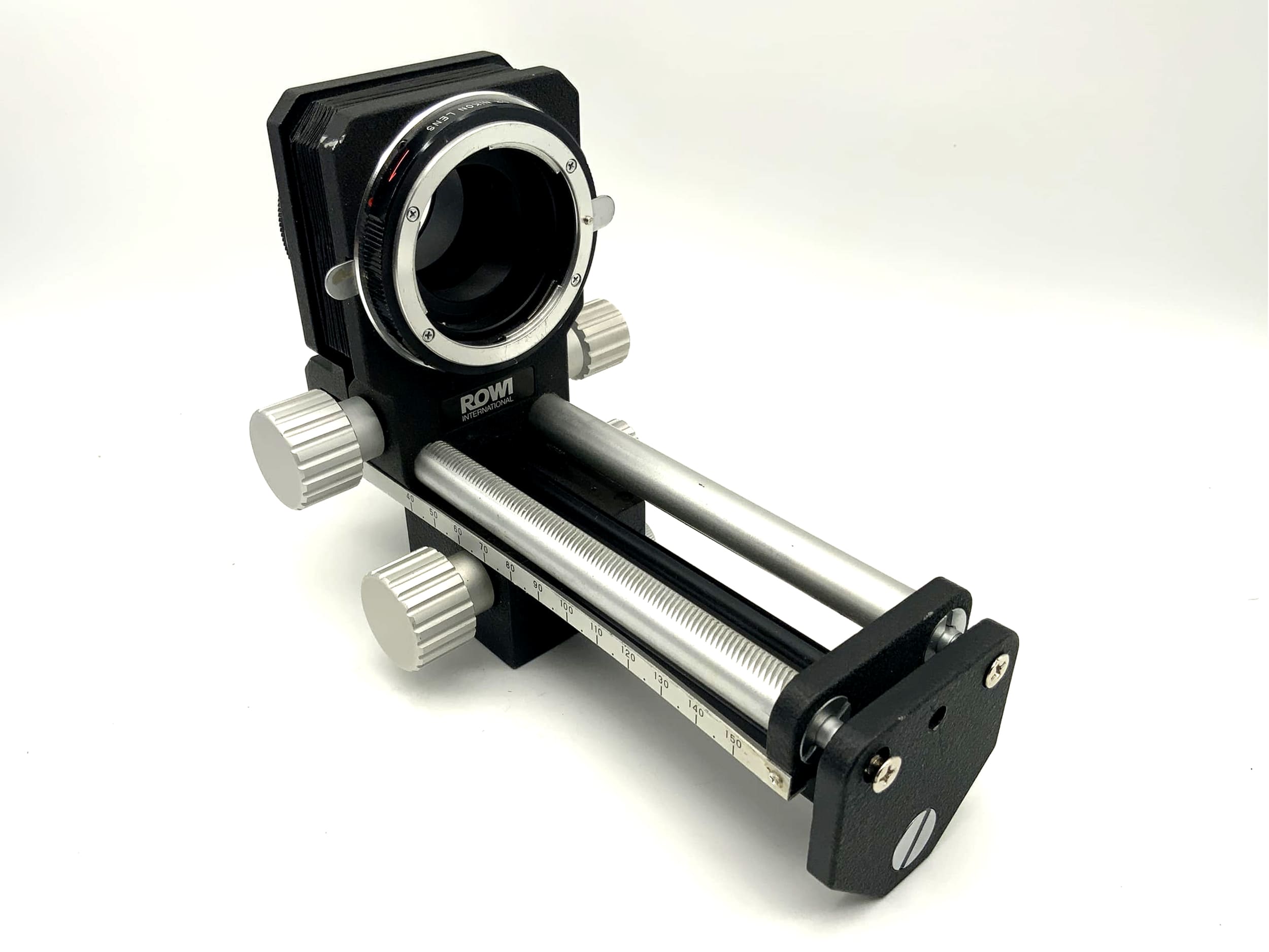 Rowi bellows unit, black, 160mm, with focusing rail (Nikon F)