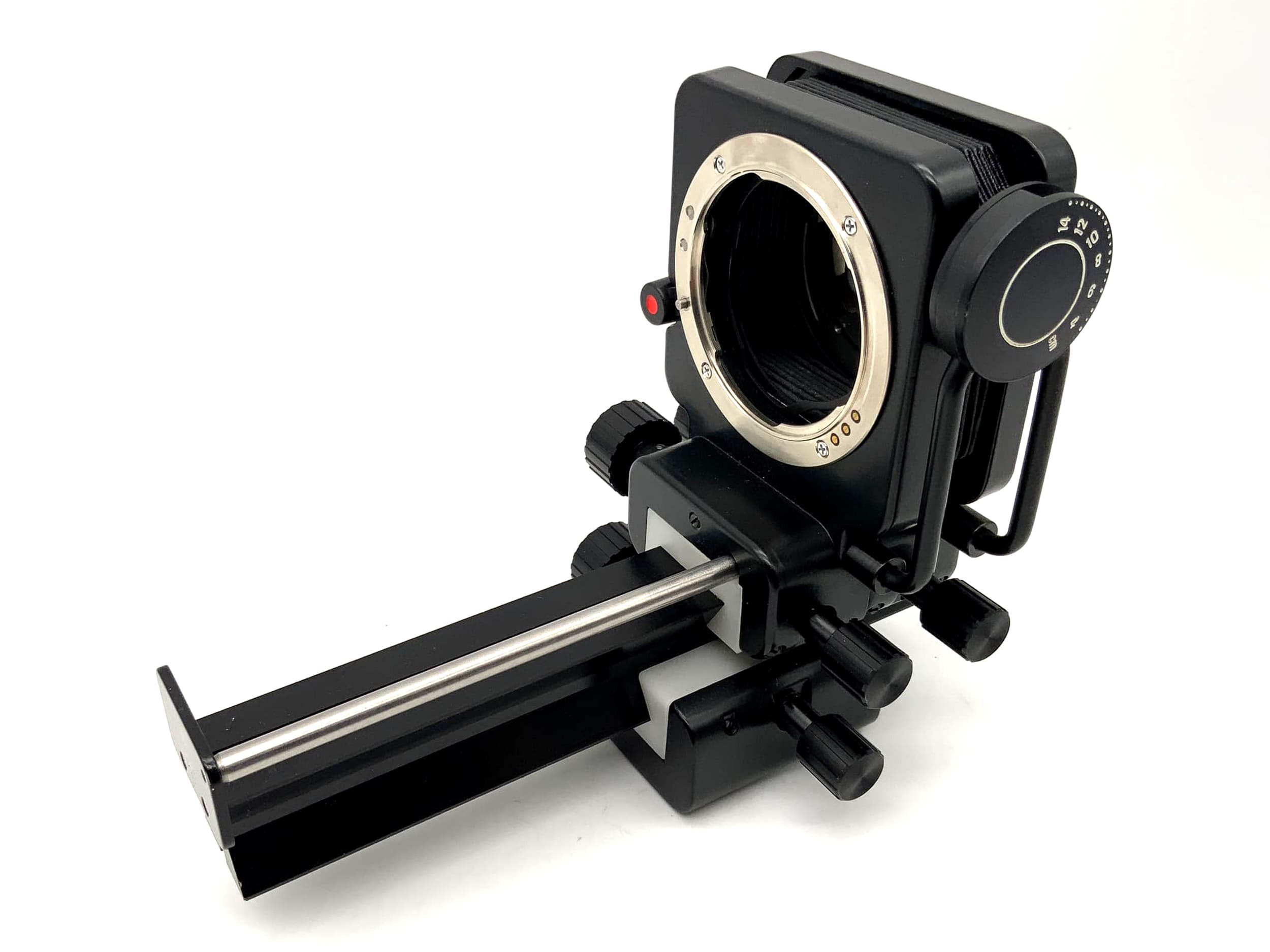 Pentacon bellows unit black with adjustment slide (Praktica B)