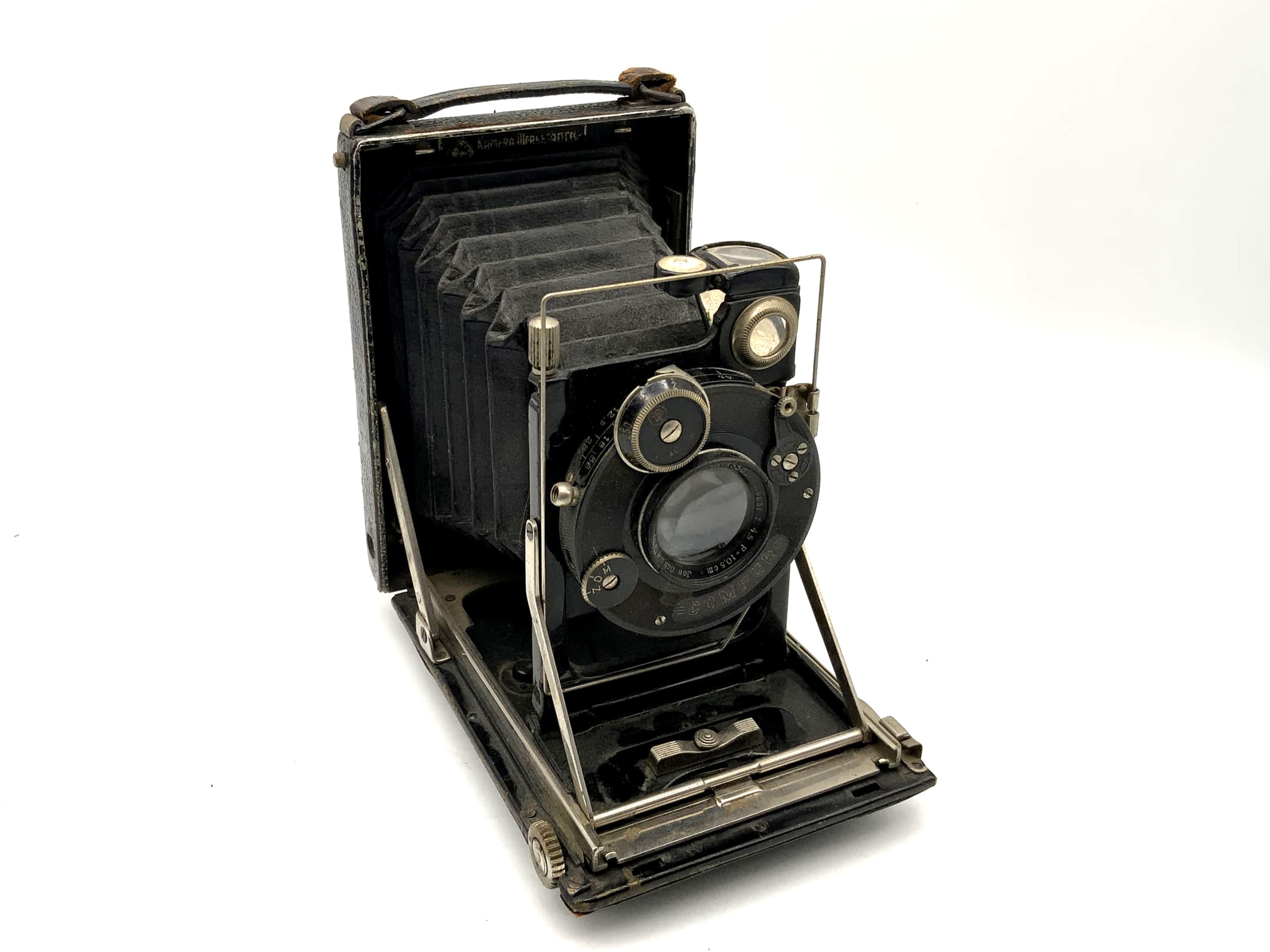 KW Patent Case Plate Camera with Schneider Kreuznach Xenar f=4.5 F=10.5cm Compur