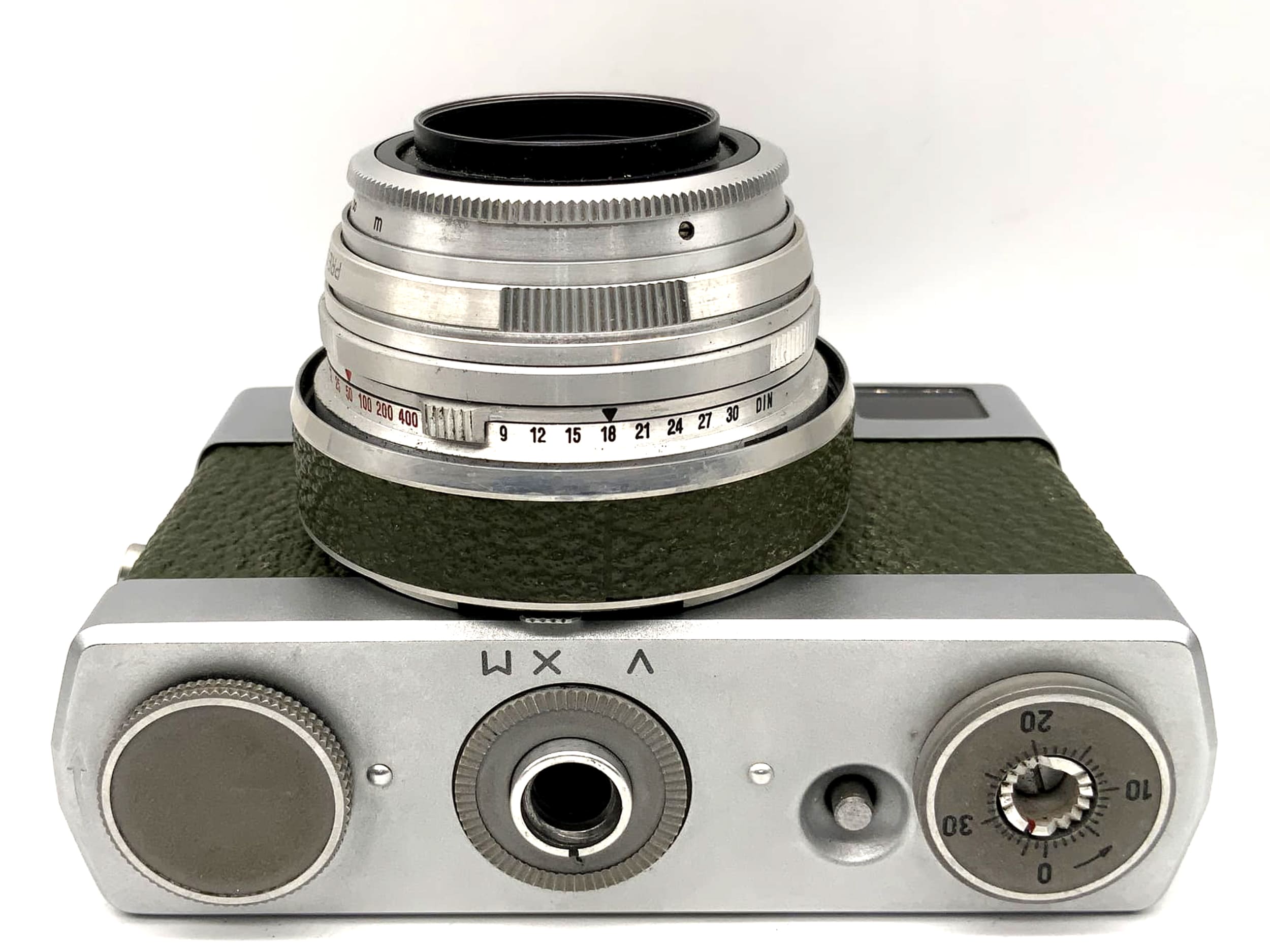 Carl Zeiss Werra 1 viewfinder camera Tessar 2.8/50 olive green with case, analog camera