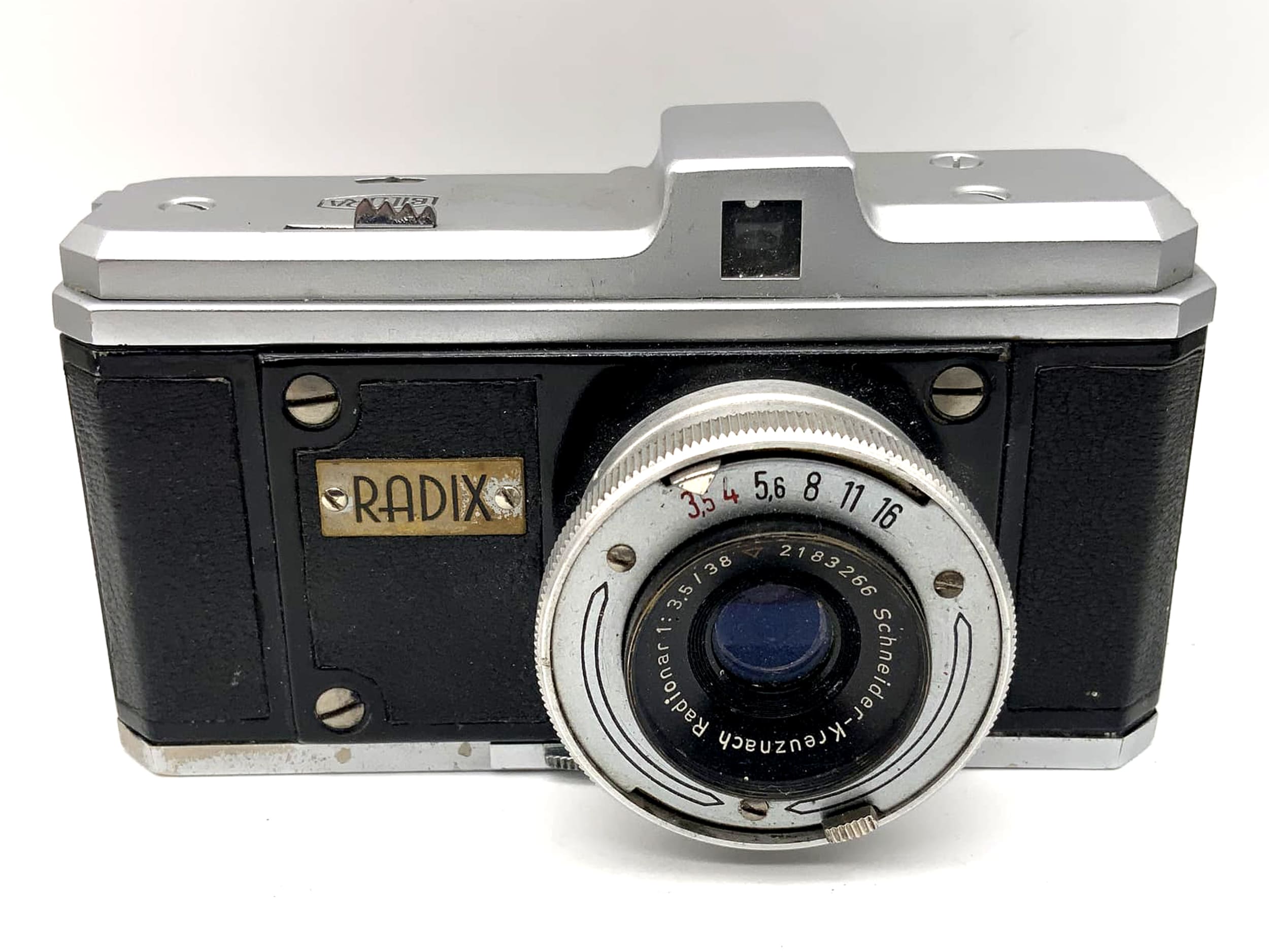 Bilora Radix viewfinder camera with Schneider Kreuznach Radionar 1:3.5/38 analog camera
