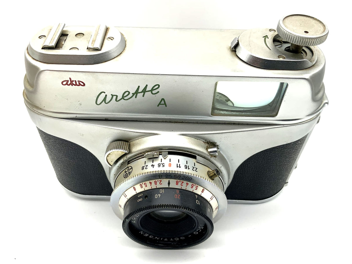 Aka Arette A viewfinder camera with Arettar 1:2.8/45 Vario compact camera analog camera