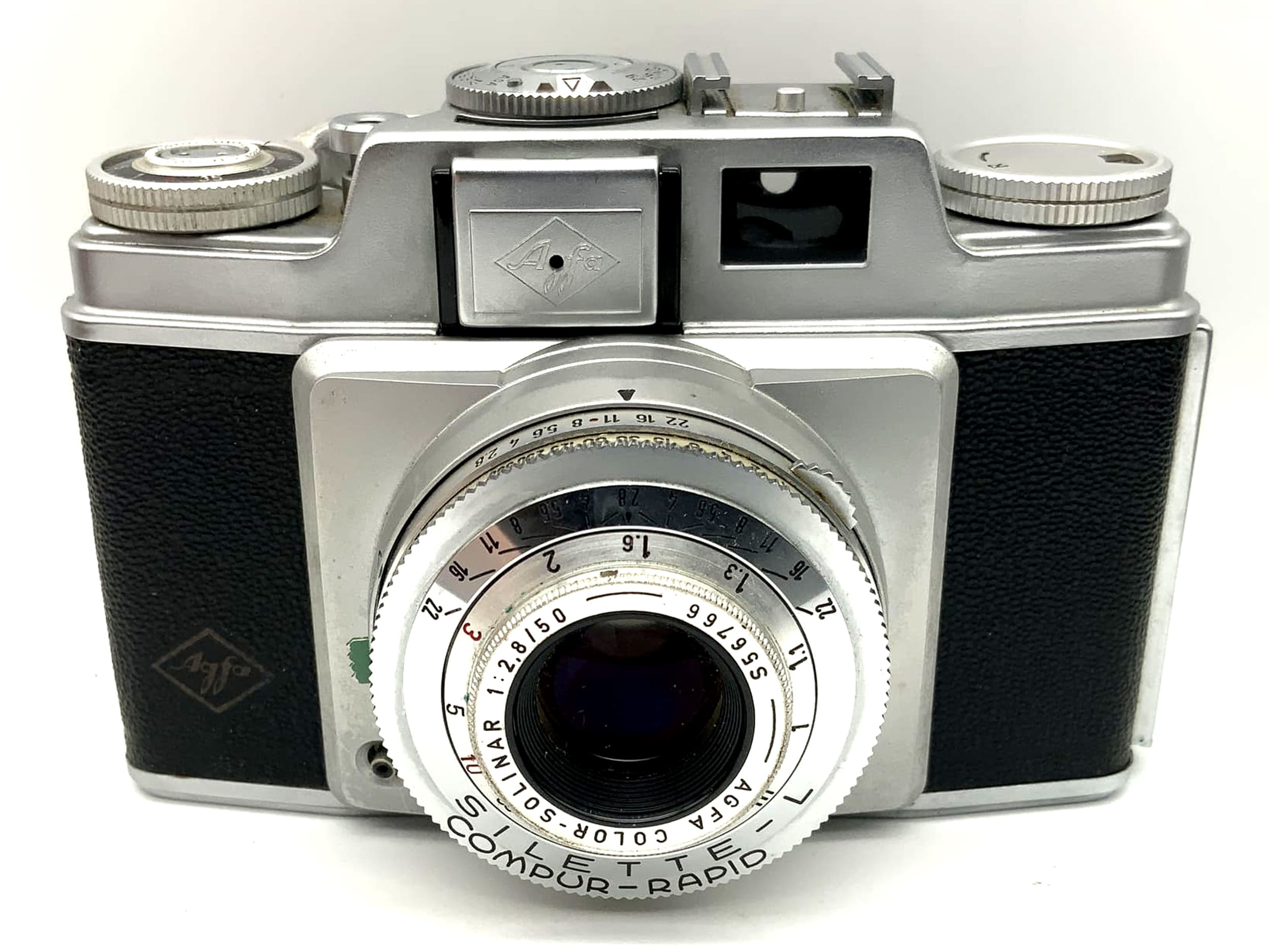 Agfa Silette-L viewfinder camera with Color Solinar 1:2.8/50 Compur Rapid analog camera