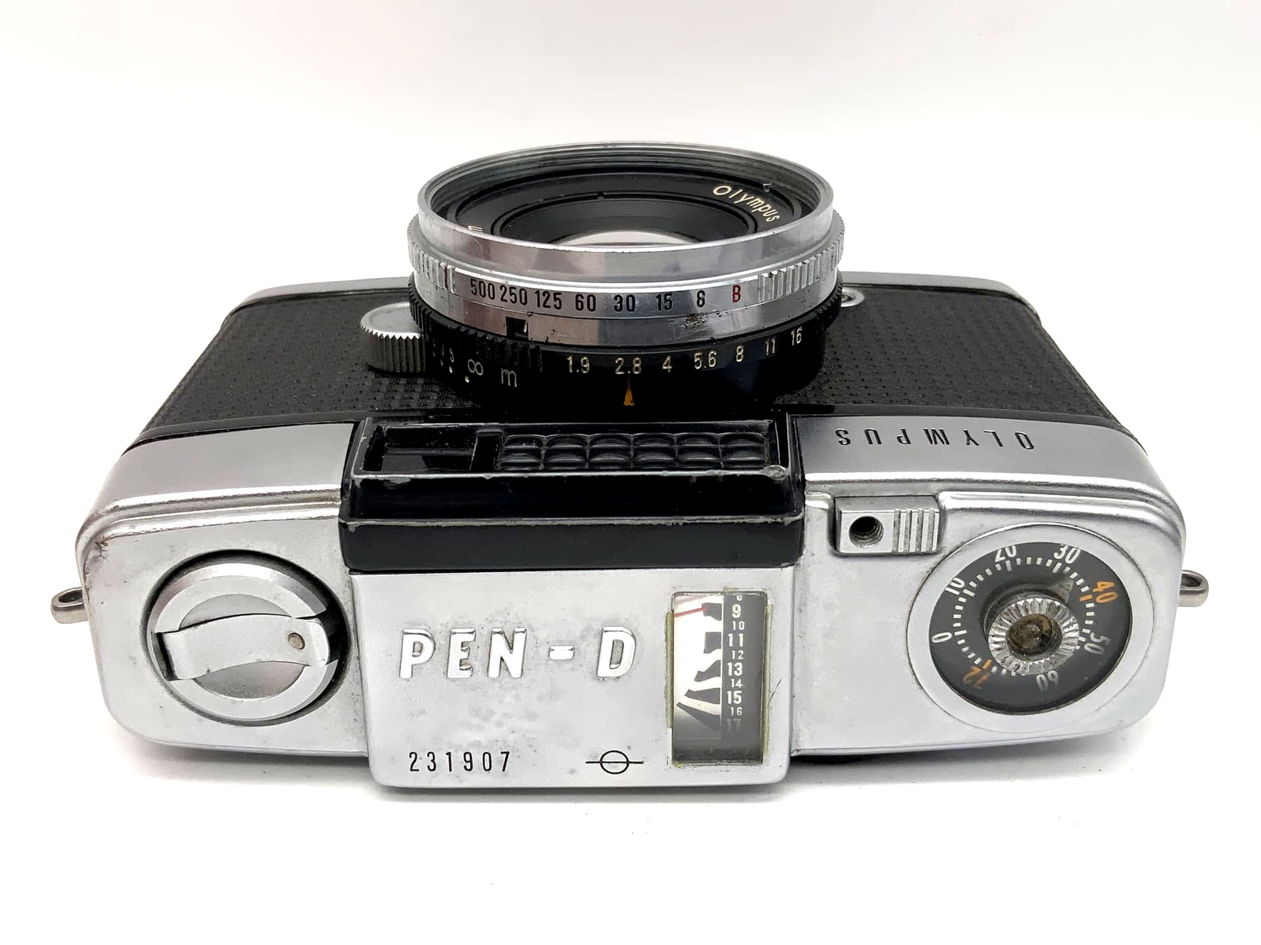 Olympus PEN-D viewfinder camera with F.Zuiko 1:1.9 f=3.2cm analog camera! Beli defective!