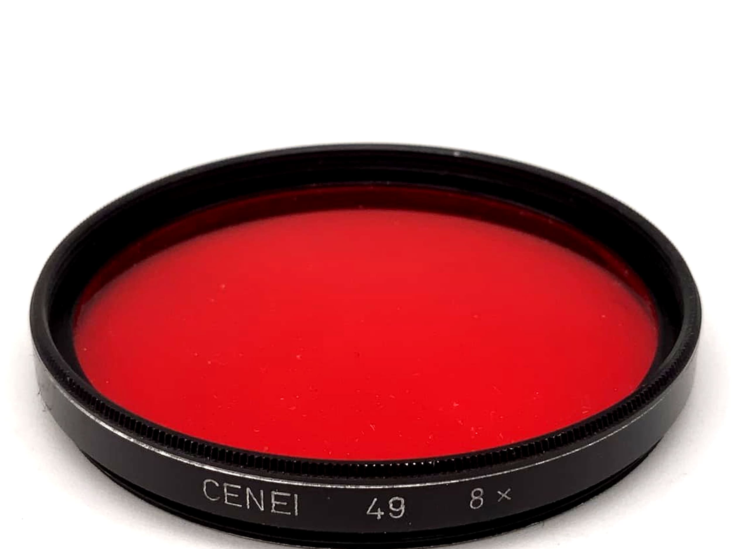 Cenei Color Filter Red Filter 8x Filter 49mm Circular Filter Thread M49