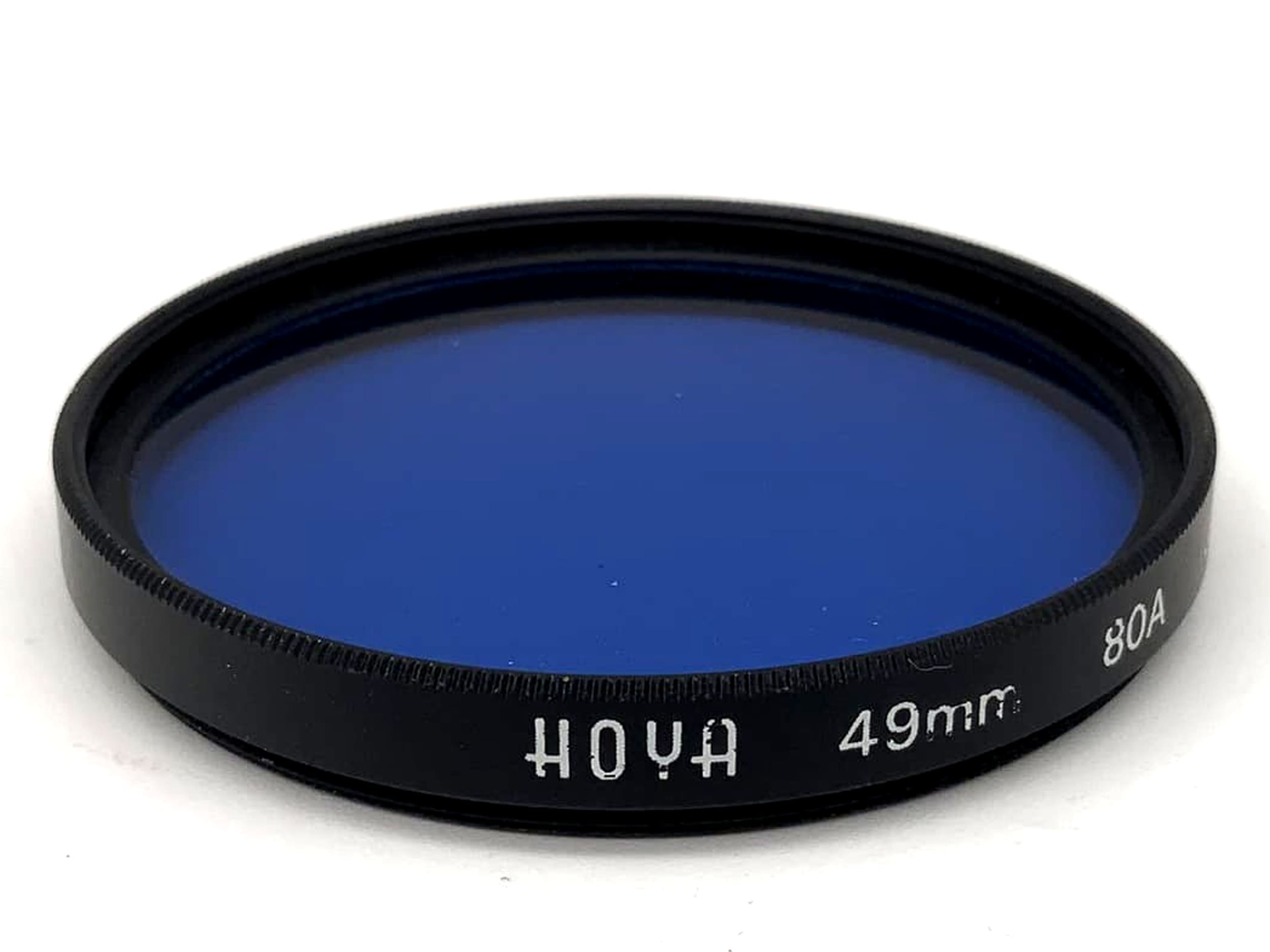Hoya 80A blue color filter, 49mm circular, M49 thread