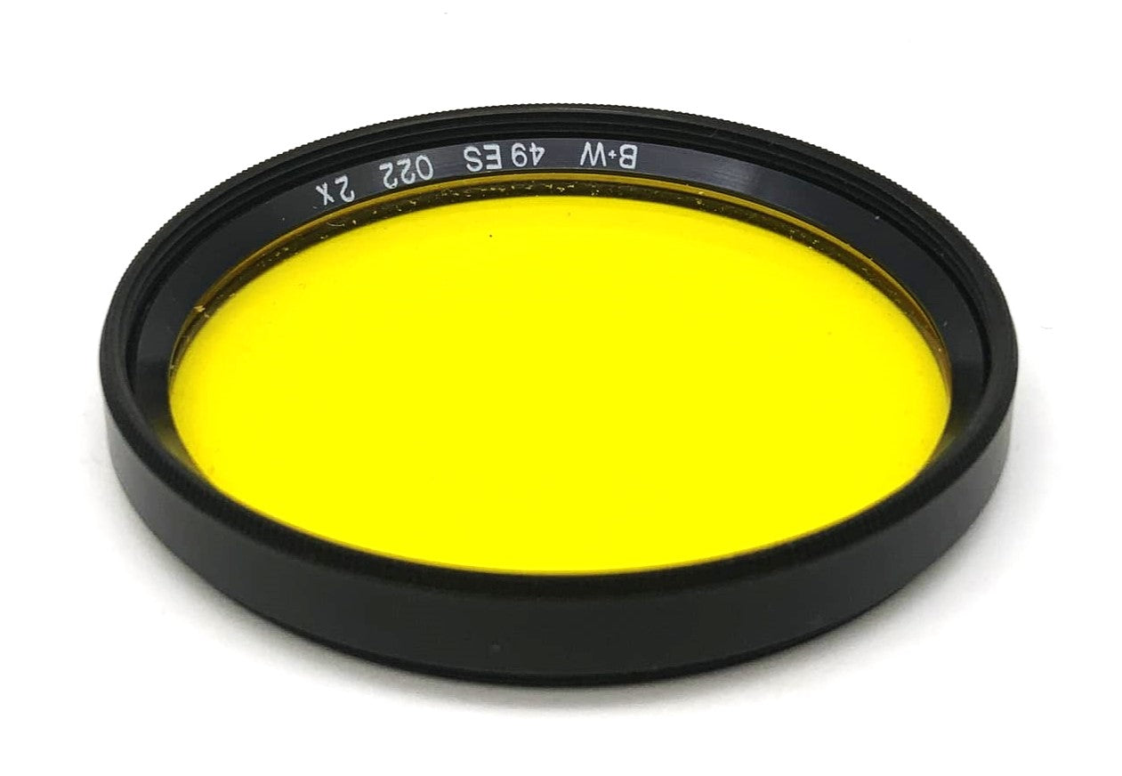 B+W Color Filter 022 2x Yellow Filter 49mm Circular Filter Thread M49