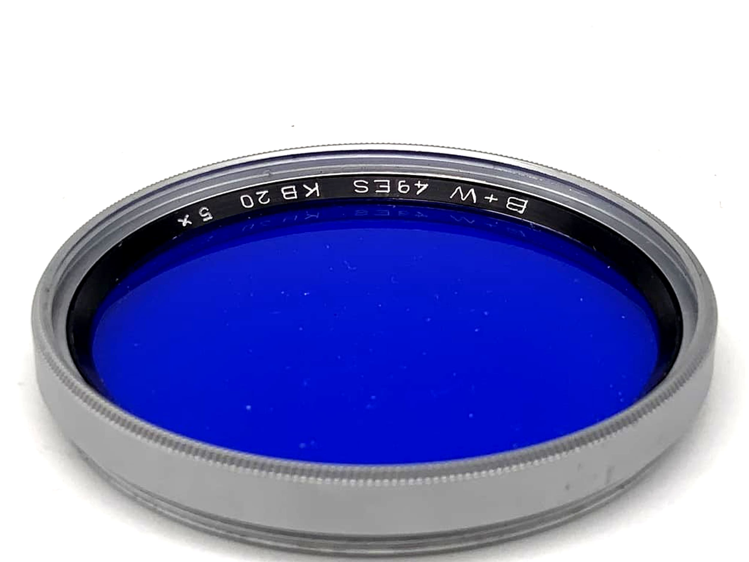 B+W KB 20 5x blue color filter, 49mm circular, M49 filter thread