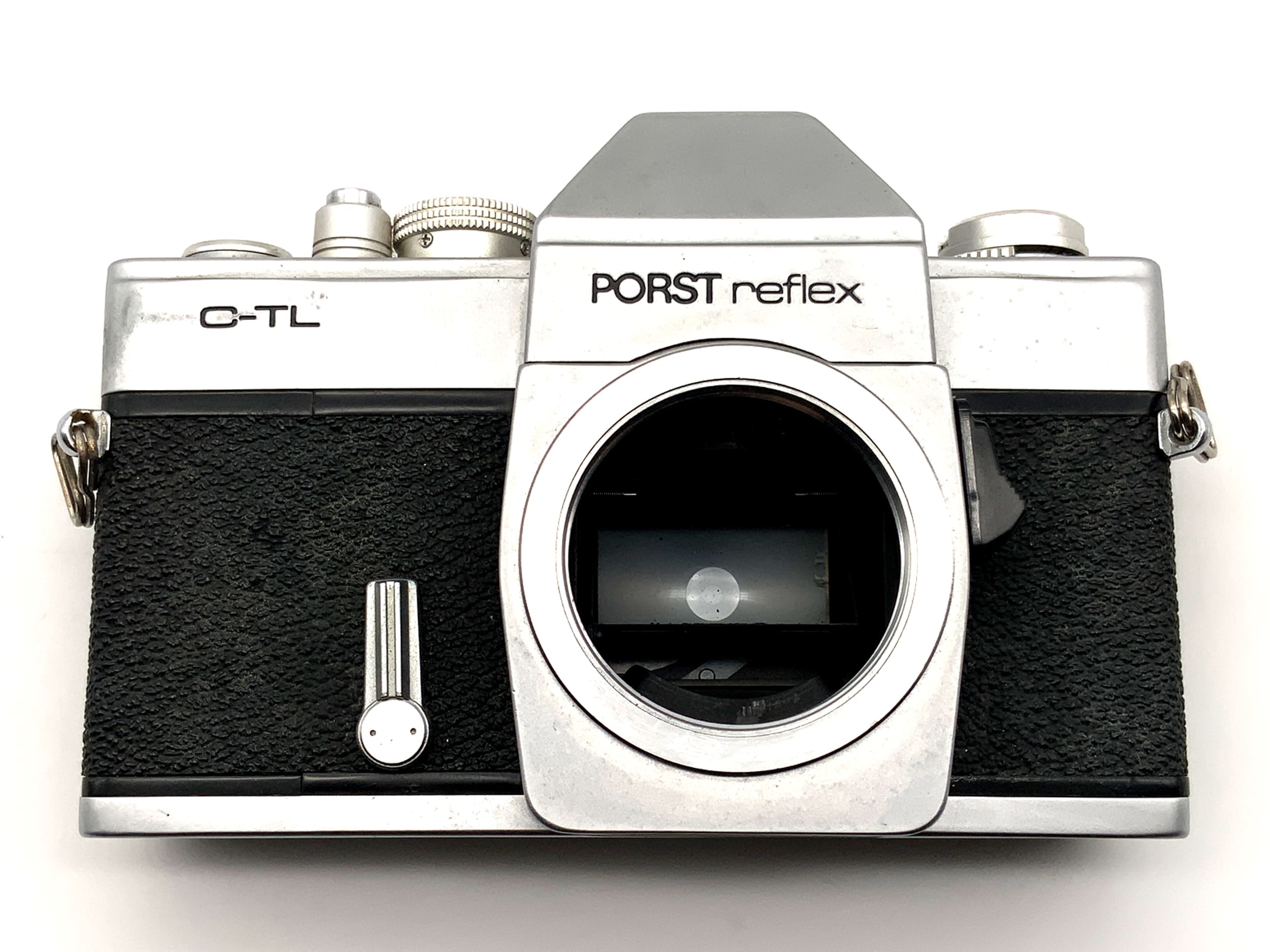 Porst Reflex C-TL! Light meter defective! SLR camera body, silver
