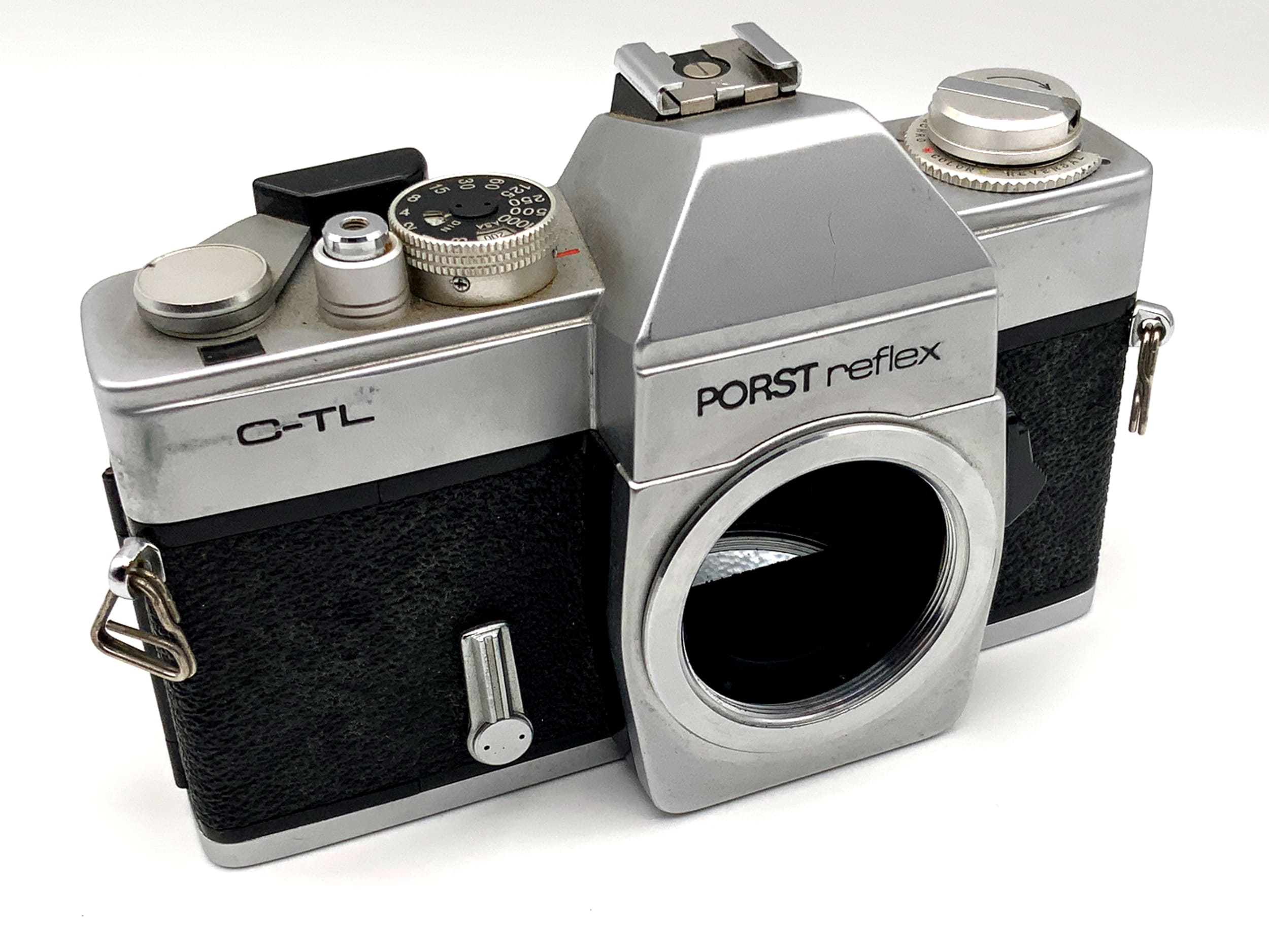 Porst Reflex C-TL! Light meter defective! SLR camera body, silver