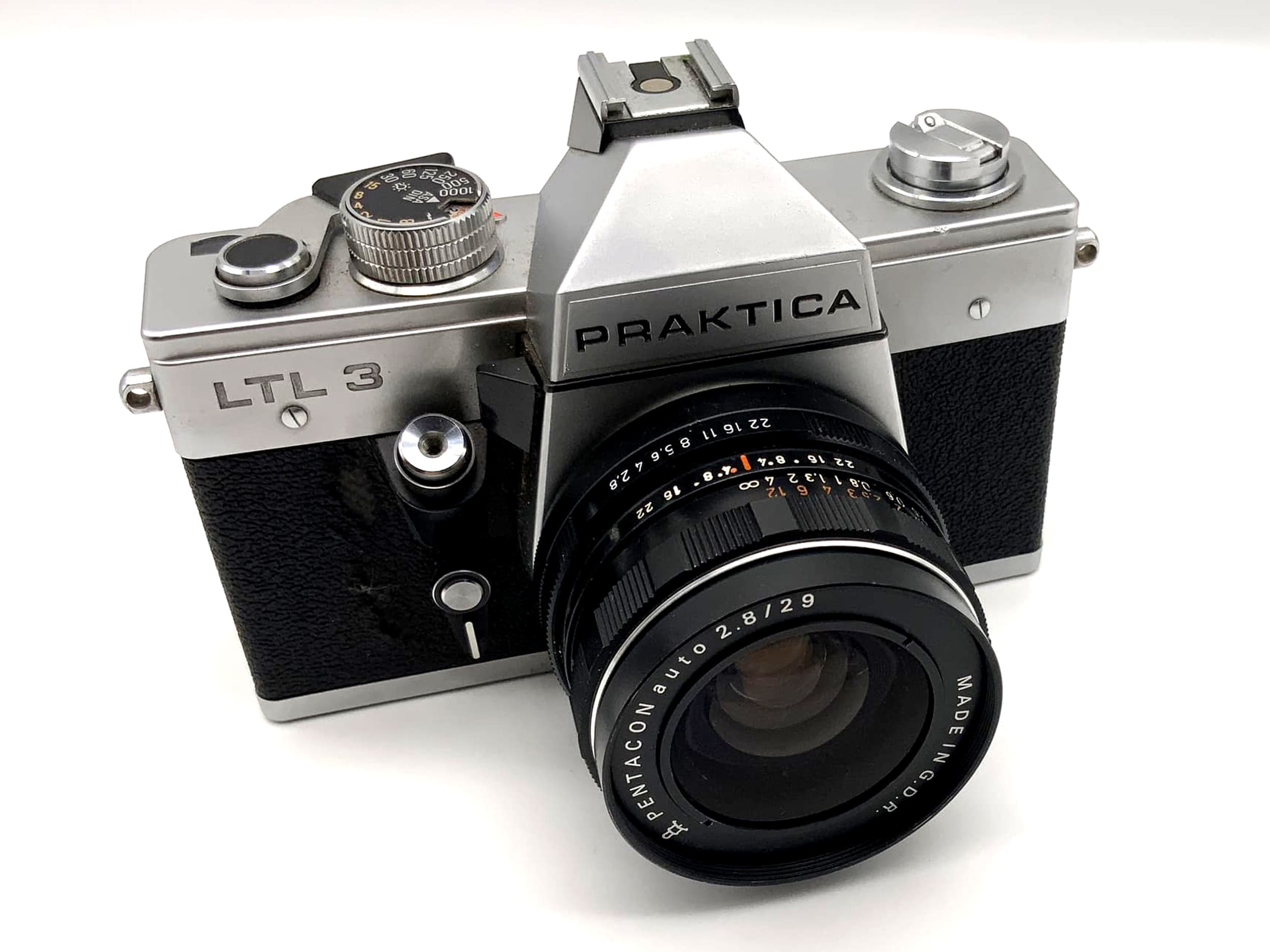 Pentacon Praktica LTL3 with 2.8 29mm lens, 35mm analog SLR camera